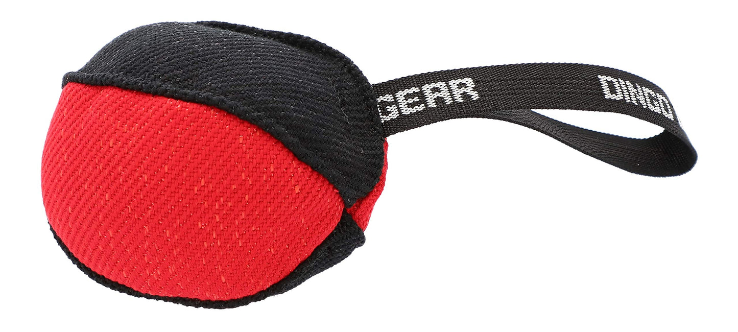 Dingo Gear Dog Tug Ball 4" for Strong Dog, Bite Training, IGP, K9, Fun, Red S02780