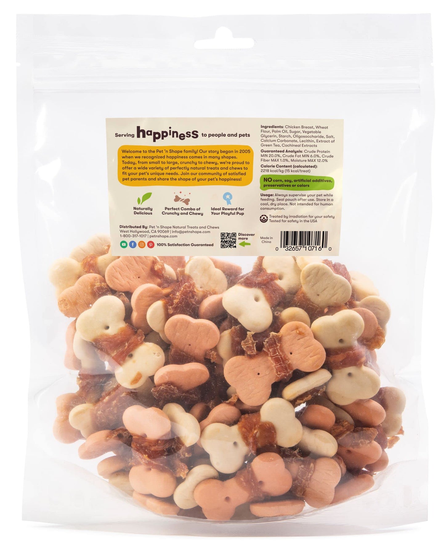 Pet 'n Shape Chik 'n Wrapped Biscuits – Jerky Dog Treats - 1 Pound