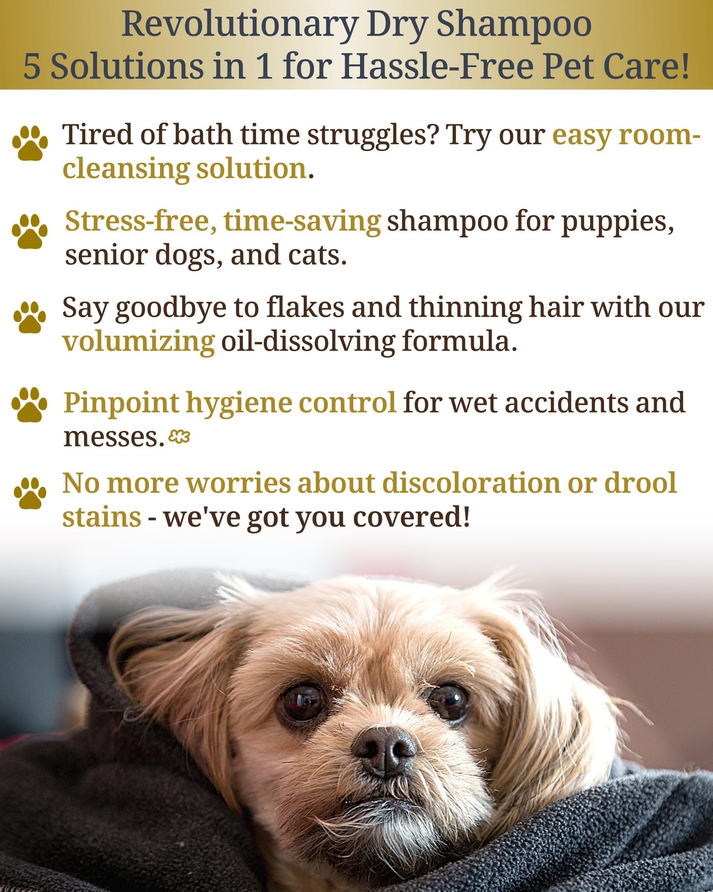 Waterless Dog Dry Shampoo Spray | Hypoallergenic, Unscented Pet Deodorizer & Grooming Mist for Smelly Dogs, and Other Furry Pets | Soap-Free Dog Cleaning Spray for Sensitive Skin | 250ml
