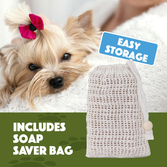 Doggy Do Good Deshedding Dog Shampoo Bar, Dog Soap Bar, Geranium & Citronella Shampoo for Dogs, Natural Dog Shampoo for Shedding Control, Hypoallergenic, Healthy Coat, Equals 30 oz Shampoo