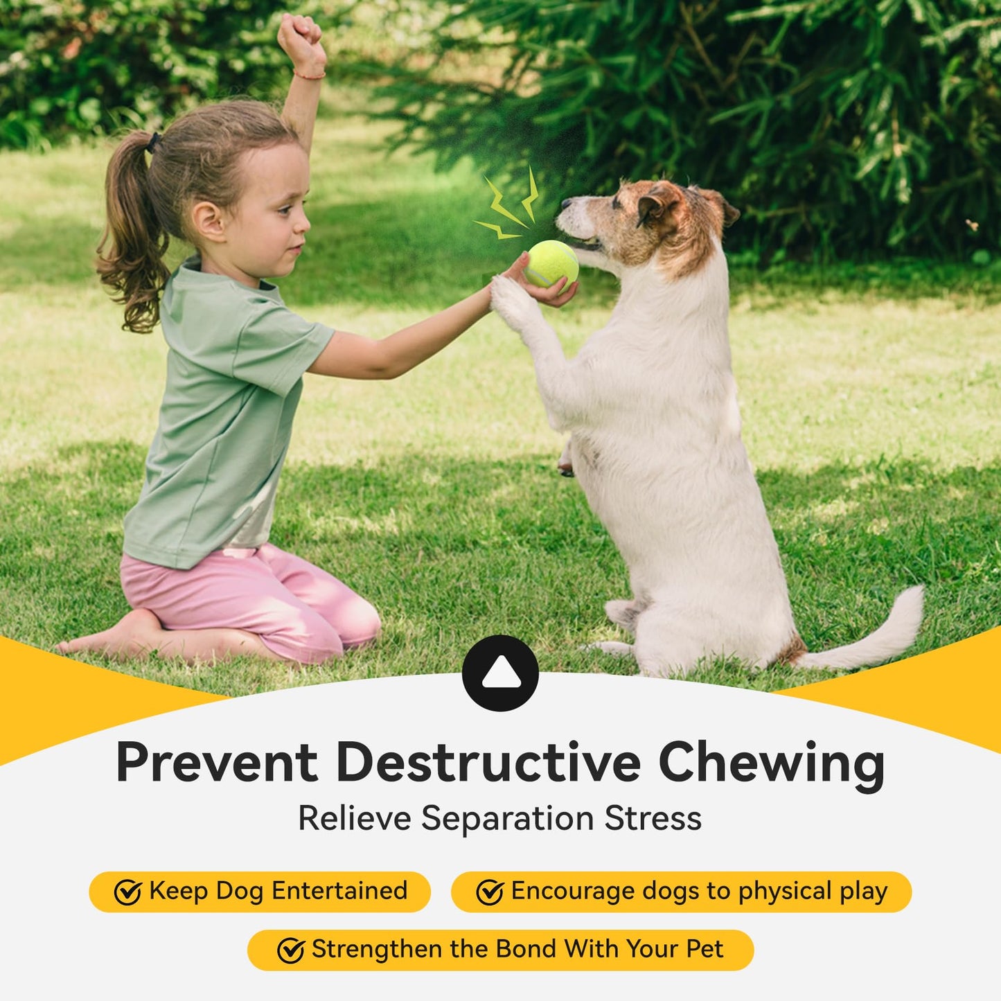 susu & wuwu 12 Pack Squeaky Balls for Small Dogs, 2 Inch Small Tennis Balls Interactive Fetch Dog Toy, Non-Toxic Durable Puppy Chew Toys for Teething, Training, Playing, Throwing