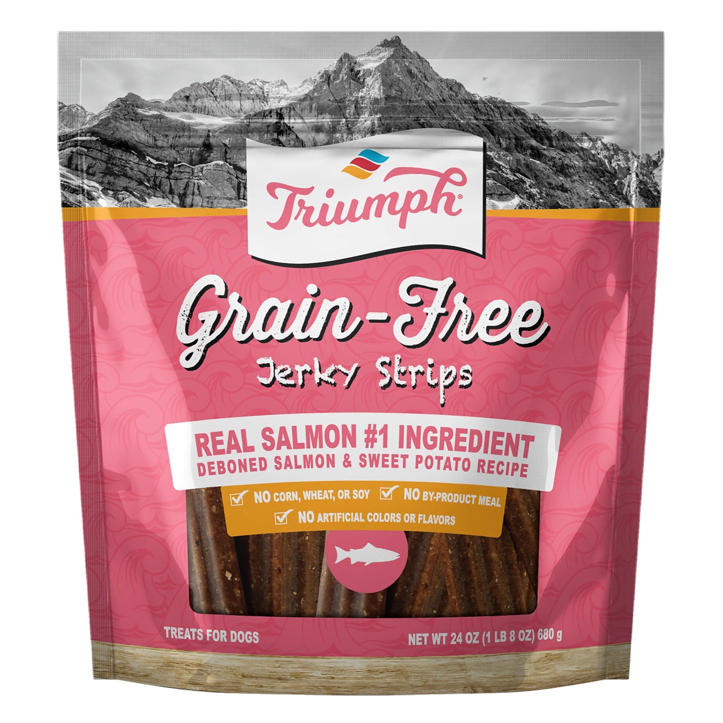 Triumph Free Spirit Grain Free Salmon and Vegetable Recipe Jerky Bites Soft Dog Treats | 24 oz