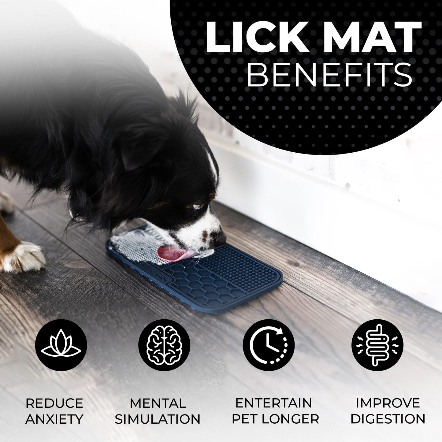 Pup Culture Dog Lick Mat for Dogs, Feeding Pad for Anxious Pets Plus 4 Different Puzzles for Mental Stimulation for Dogs - Supports Mental, Dental, and Digestive Health, Bite Resistant and Heavy Duty
