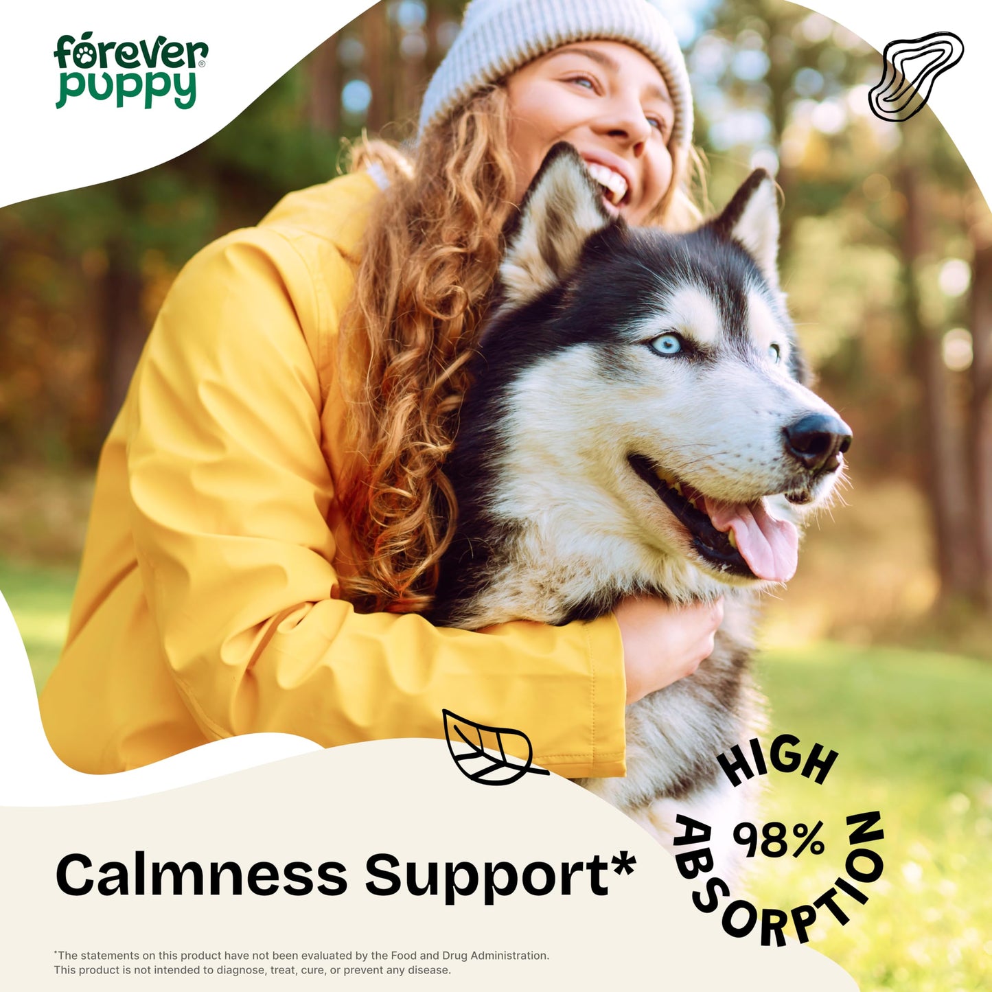 Forever Puppy Ashwagandha Drops for Dogs - Calming Care with Ashwagandha Root Tincture - Liquid Alternative to Calming Chews for Dogs' Composure & Relaxation - Canine Vitamins and Supplements - 4 oz