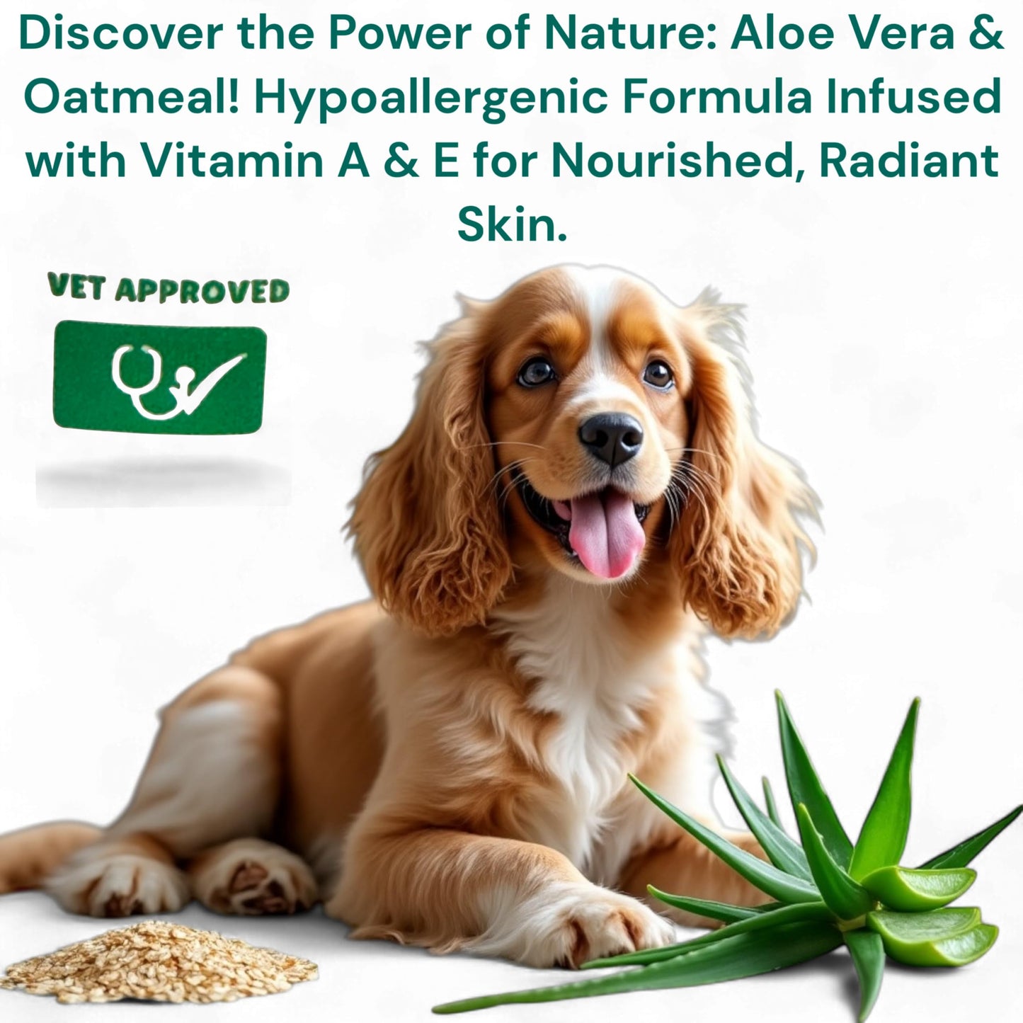 Dog Conditioner for Allergies and Itching & Daily Use - Detangling, Deshedding & Moisturizing Formula | Dog Coat Conditioner for Sensitive Skin | Grooming | Hypoallergenic | Itch Relief with Aloe
