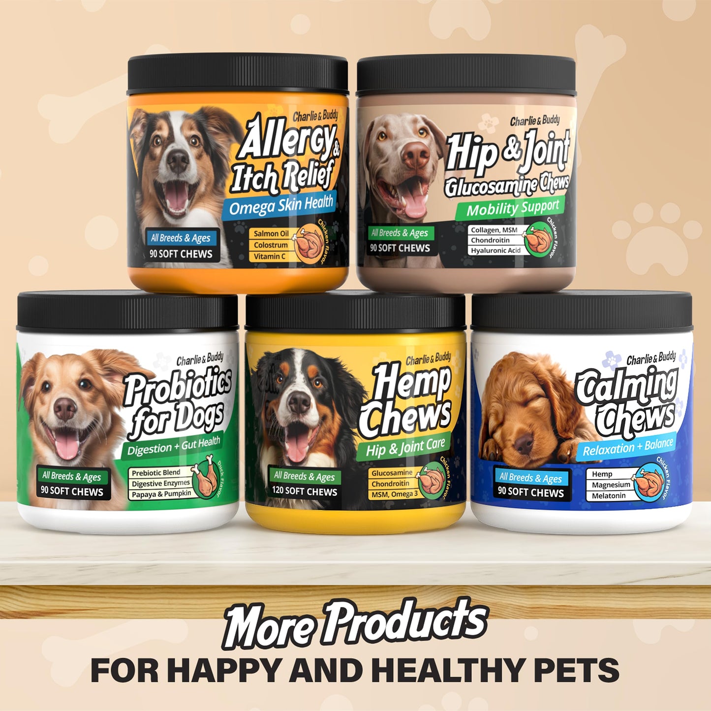 260 Bites Wellix Dog Hip and Joint Supplement Arthritis Pain Relief with Glucosamine Chondroitin MSM Natural & Functional Ingredients Joint Care Chews for Senior Dogs