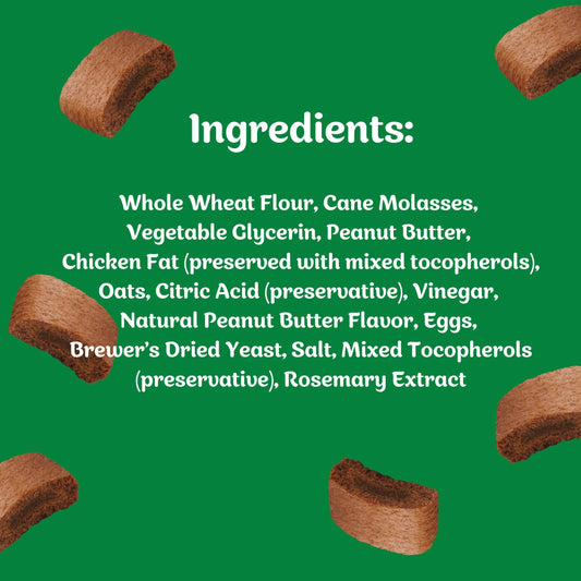 Three Dog Bakery Soft Baked Grain Free Meaty Woofers, Turkey and Cranberry Flavor, Premium Treats for Dogs, Brown, 25 oz