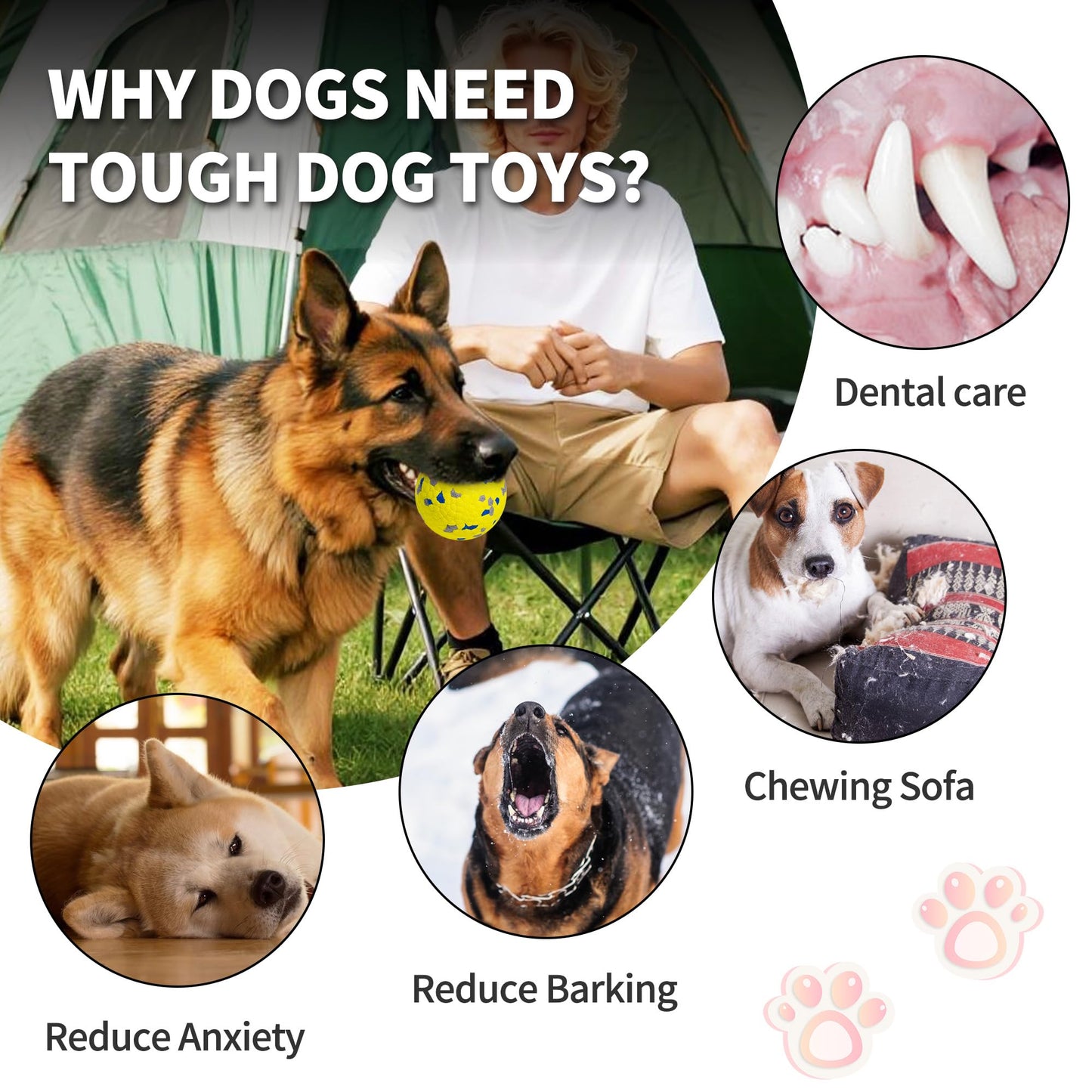 N-S Squeaky Dog Toys Durable Soft Latex Rubber Teething Chewing Interactive Fetch Play Squeak Puppy Toys with Funny Face for Puppy Small Medium Dog 6pcs , Sky Bule,Green,Yellow,Light pink,Blue,Red