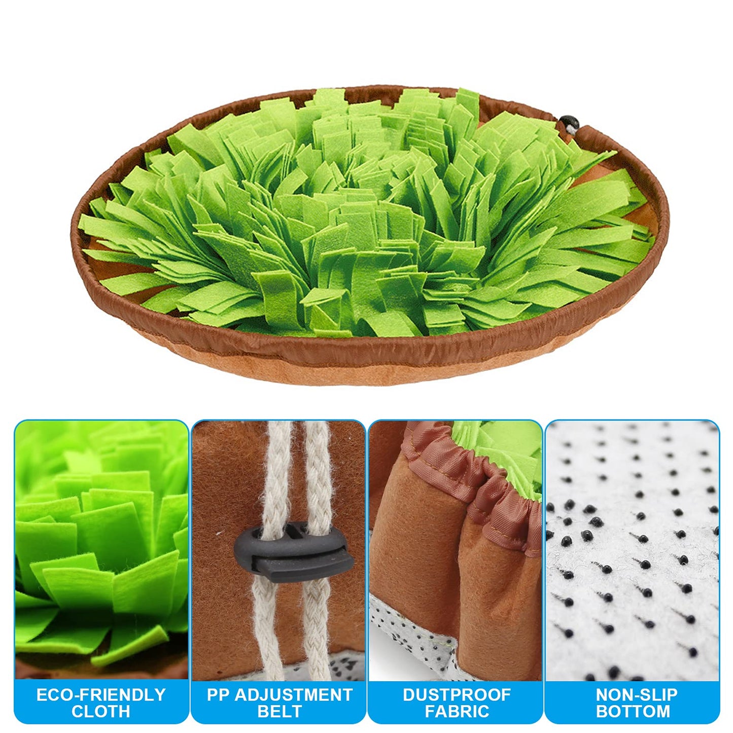 Snuffle Mat for Dogs - Food Sniffing Feeding Mat, Interactive Game Puzzle Toys for Boredom and Stress Relief, Slow Feeding