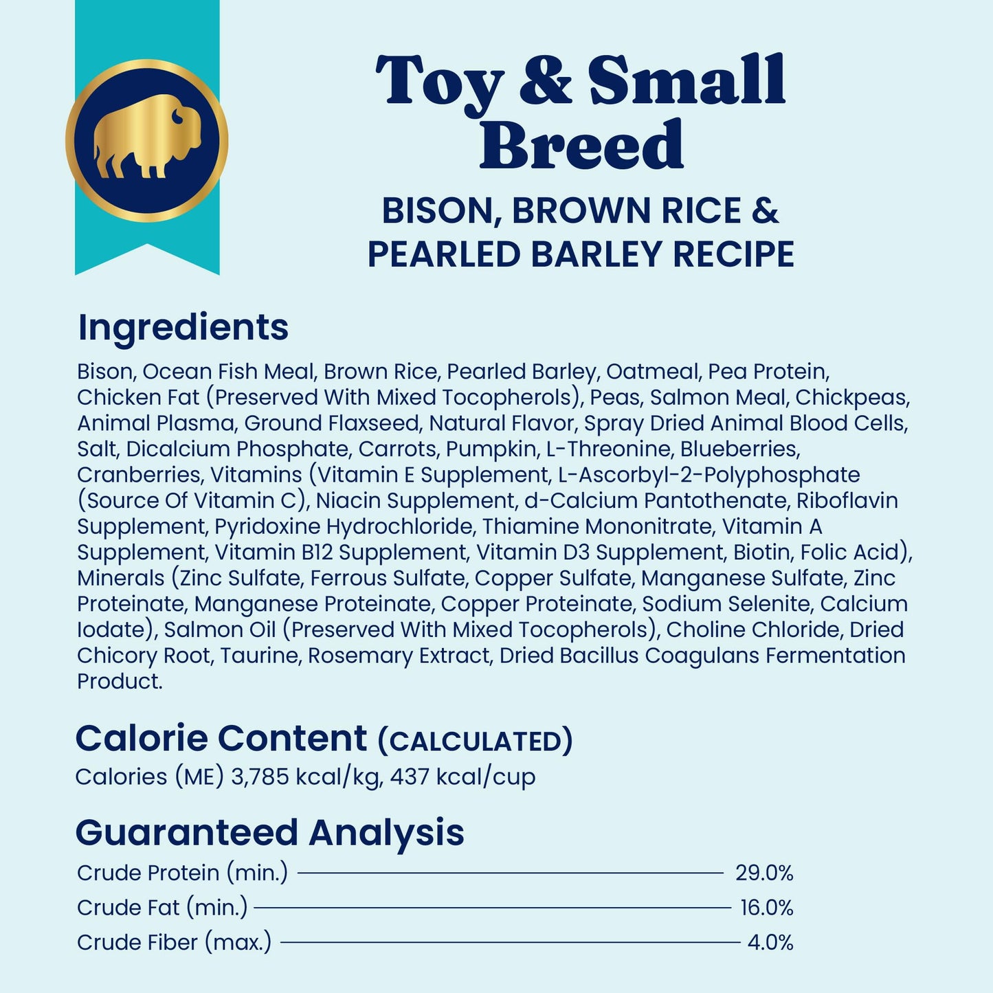 Solid Gold Toy & Small Breed Dog Food Dry Small Bites – Real Bison & Healthy Whole Grain Dogfood – Potato Free, High Fiber Healthy Dog Kibble w/Probiotics for Gut Health – NutrientBoost™ – 3.75 lb