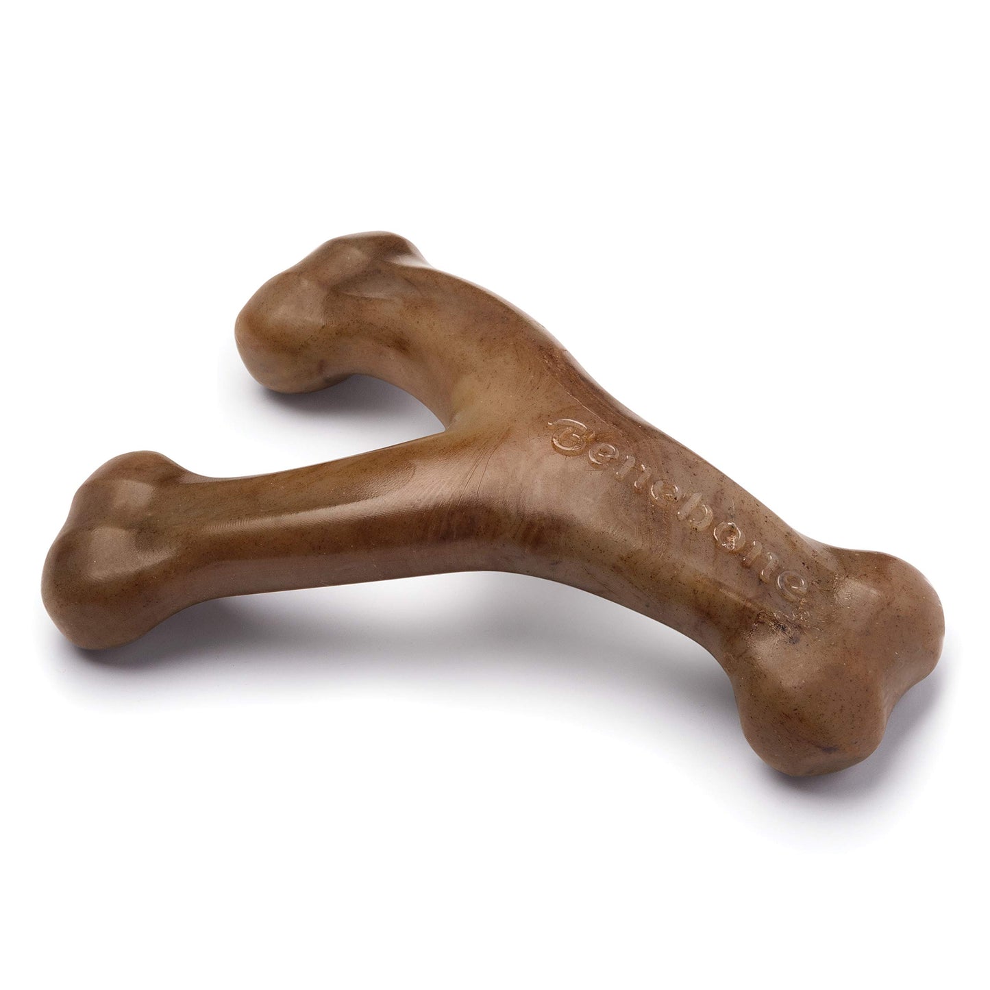 Petstages Dogwood Wood Alternative Dog Chew Toy + Benebone Wishbone Durable Bacon Flavored Dog Chew Toy