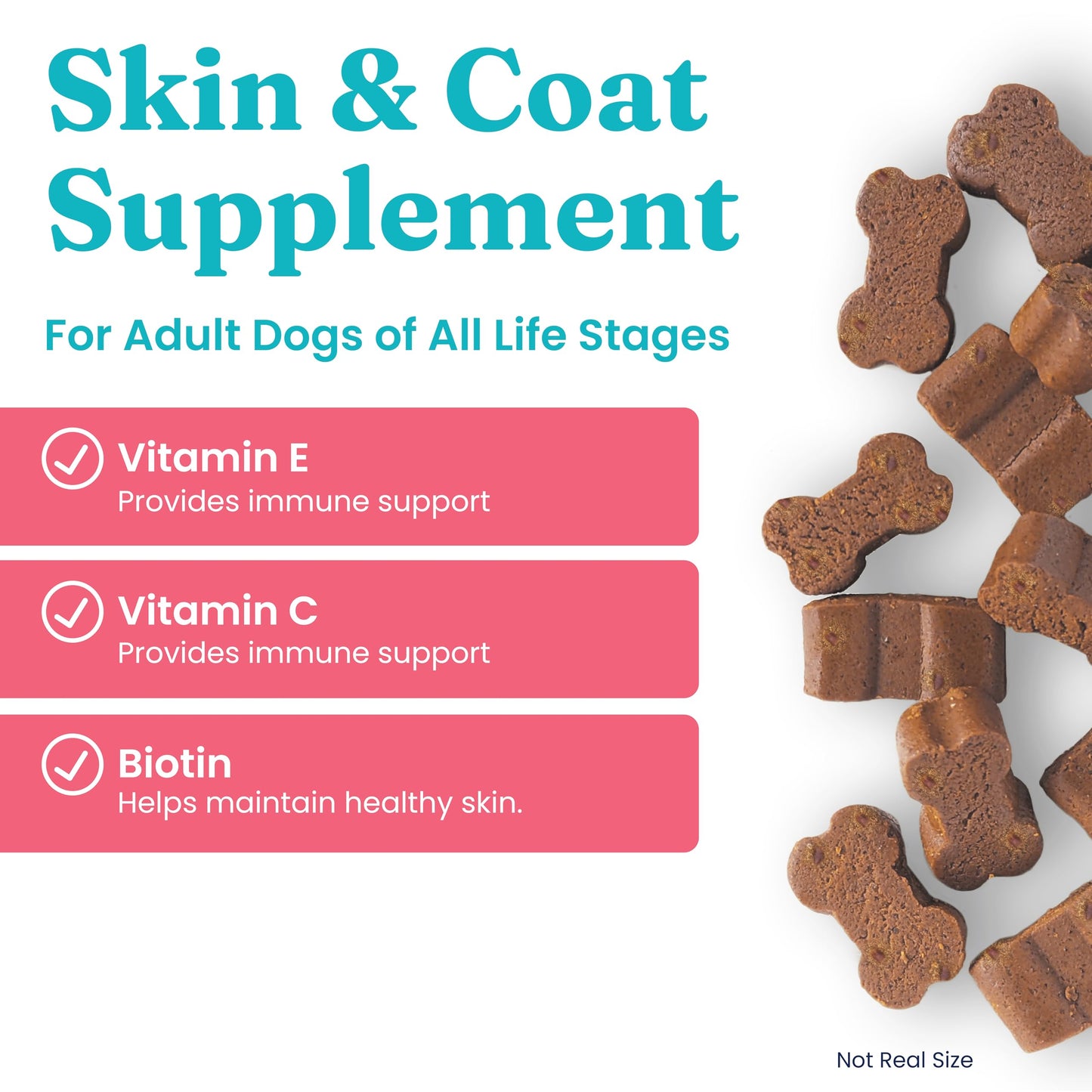 Solid Gold Omega 3 Fish Oil for Dogs Soft Chews - Chicken Flavored Omega 3 for Dog Skin & Coat Health - Vitamin C, E & Biotin Chews for Dry Skin, Immune Support & Itch Relief for Dogs - All Ages 120ct