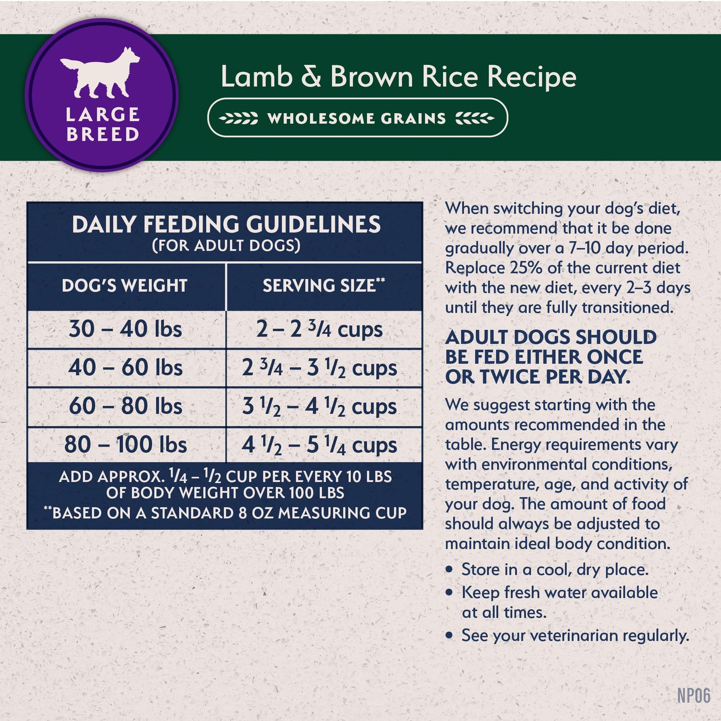 Natural Balance Limited Ingredient Large Breed Adult Dry Dog Food with Healthy Grains, Lamb & Brown Rice Recipe, 26 Pound (Pack of 1)