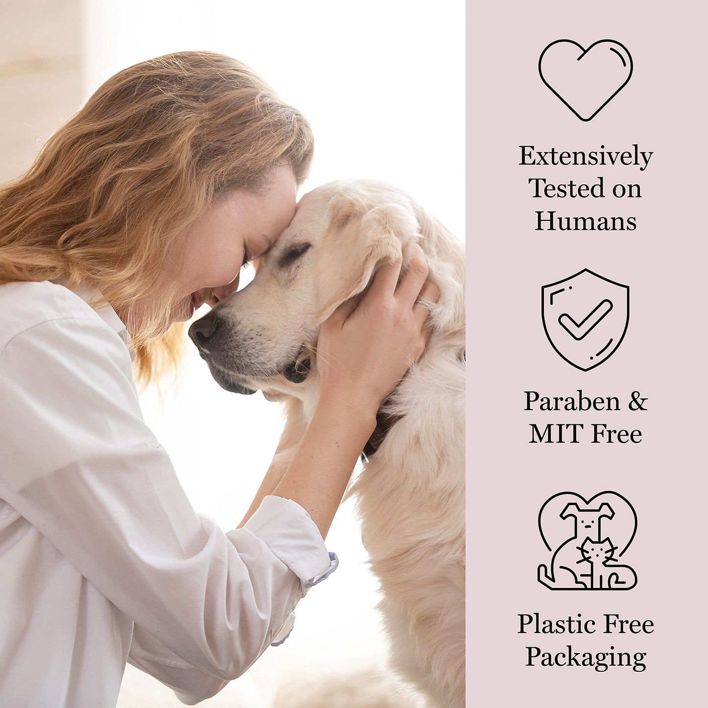 BeVegan Hypoallergenic Dog Shampoo for Sensitive Skin, Soothing & Calming Natural Ingredients Vegan Hemp & Camomile, Handmade in The UK - 110g Soap Bar