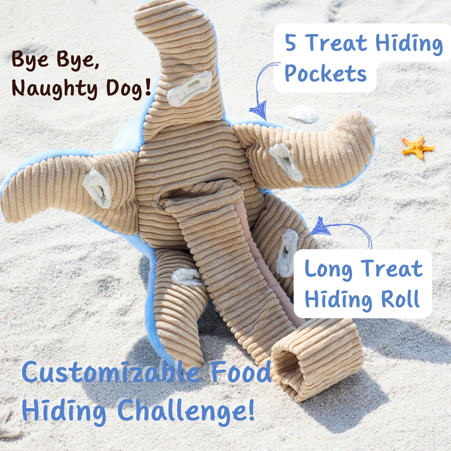 2 Pack Dog Toys for Large Dogs, Squeaky Plush Hide and Seek Teething Chew Toys for Small, Medium Puppy Dogs to Keep Them Busy