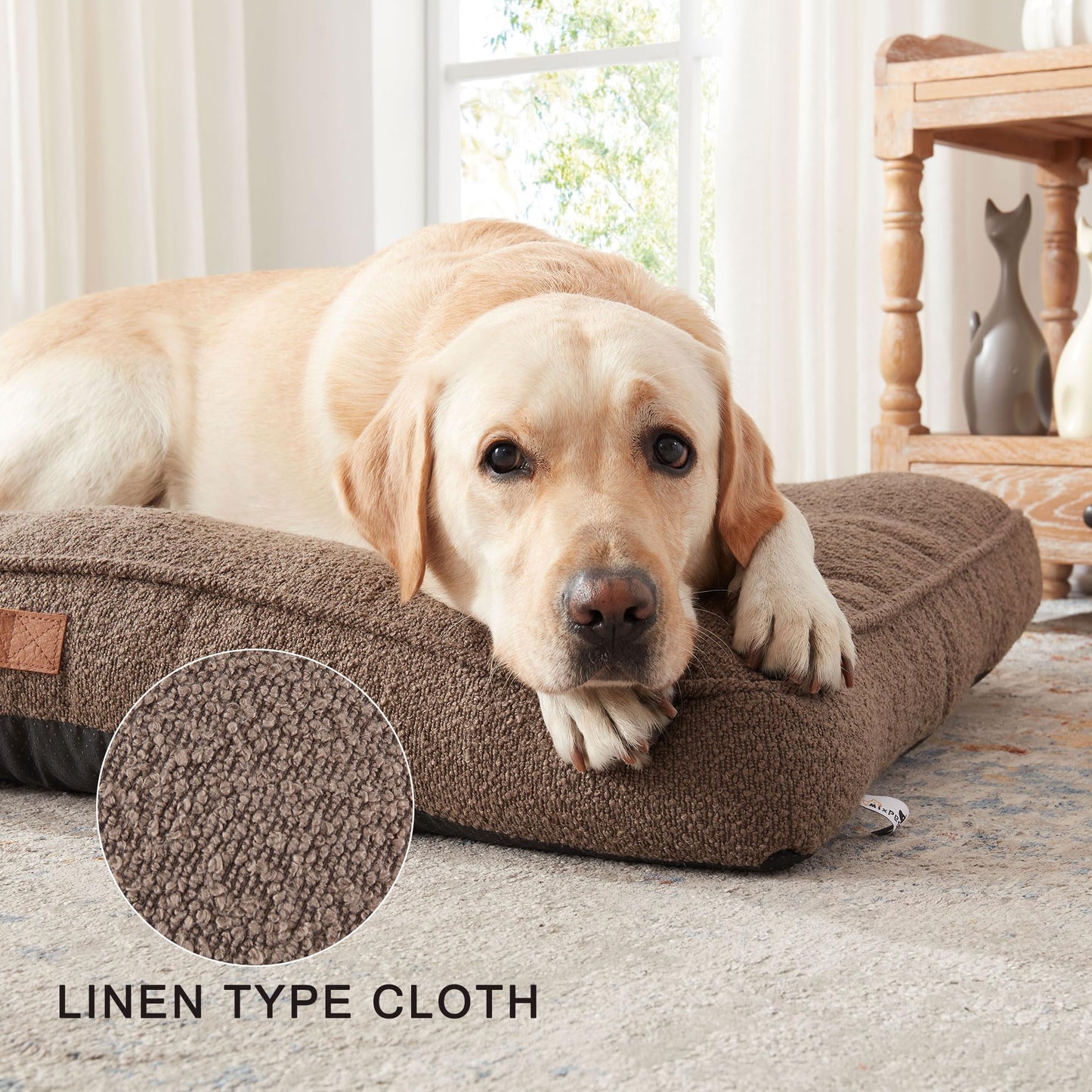 MixPet Soft Calming Dog Bed Washable, Anti-Slip, Ideal for Large to Small Breeds, Promotes Sleep and Reduces Anxiety 41 * 27 in
