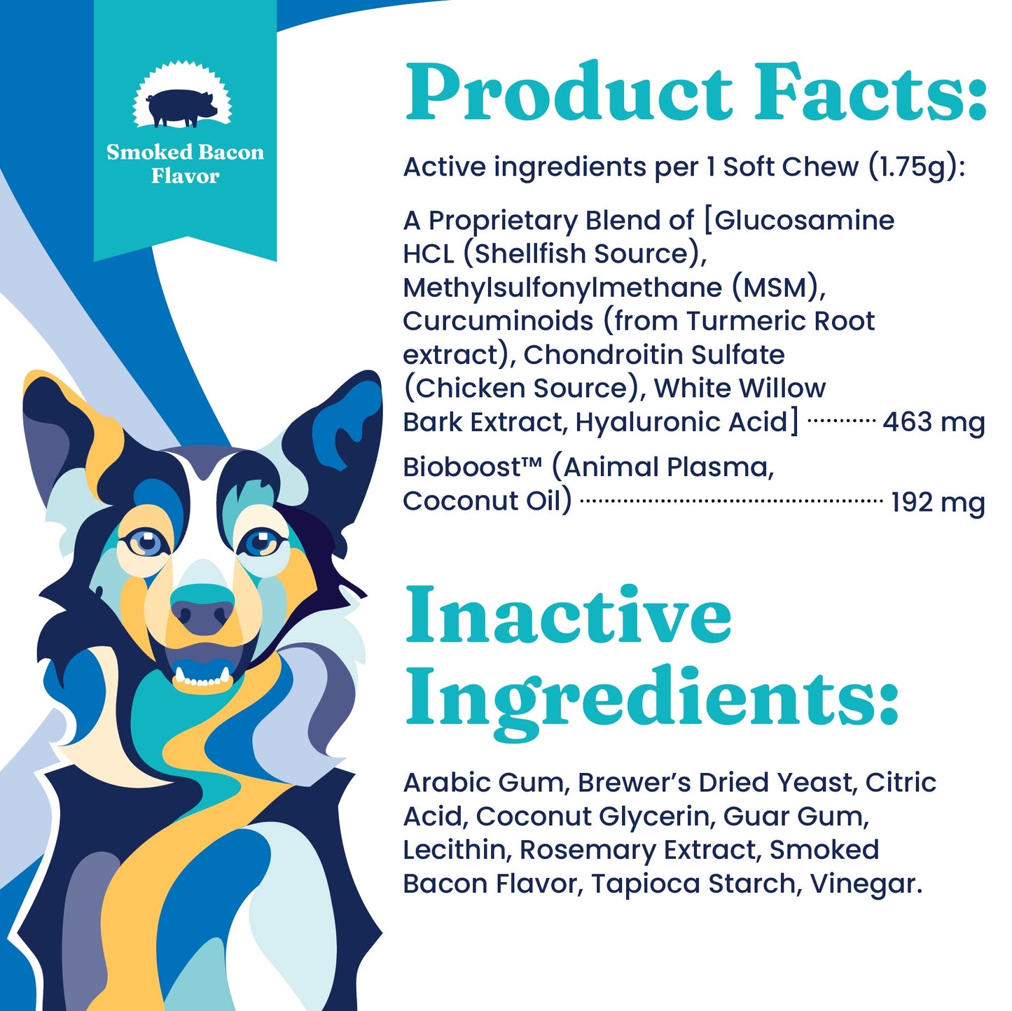 Solid Gold Hip and Joint Supplement for Dogs - Glucosamine Chondroitin MSM for Hip & Joint Pain Relief for Dogs - Puppy, Adult & Senior Dog Supplements for Dog Arthritis Pain Relief & Mobility - 120ct