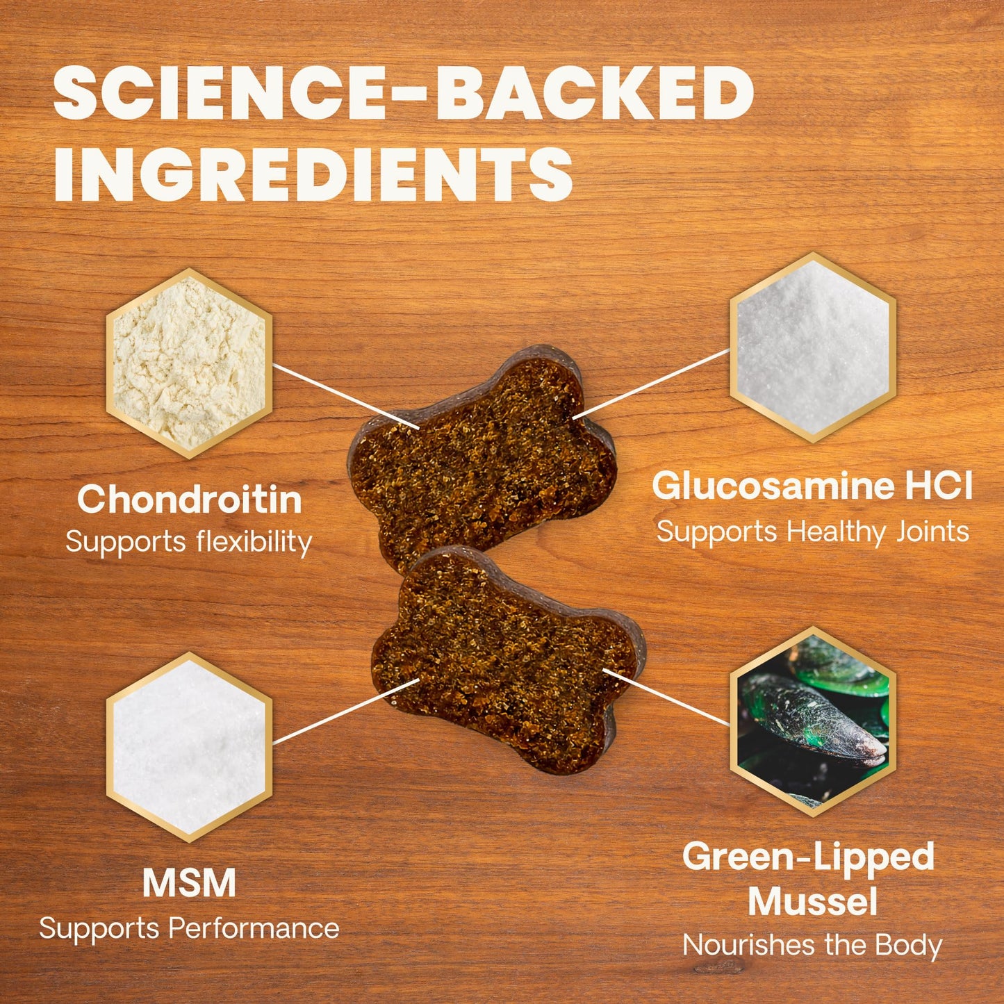 VetriScience Ultimate Strength Healthy Hip & Joint Chews, GlycoFlex Glucosamine, Chondroitin and Green-Lipped Mussel Joint Supplement for Small Breed Dogs, Soothe Joint Discomfort, Duck, 60 Count