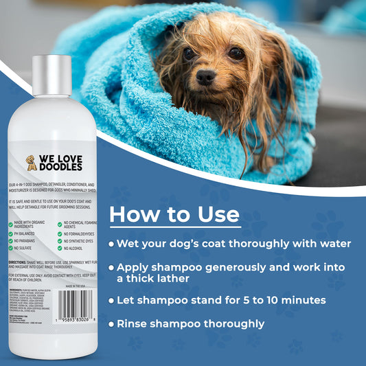 We Love Doodles Hypoallergenic & Lavender Dog Shampoo Bundle - Organic Ingredients, Sensitive Skin & Allergies, for Matted Pet Hair, Shampoo for Puppies, Made in The USA