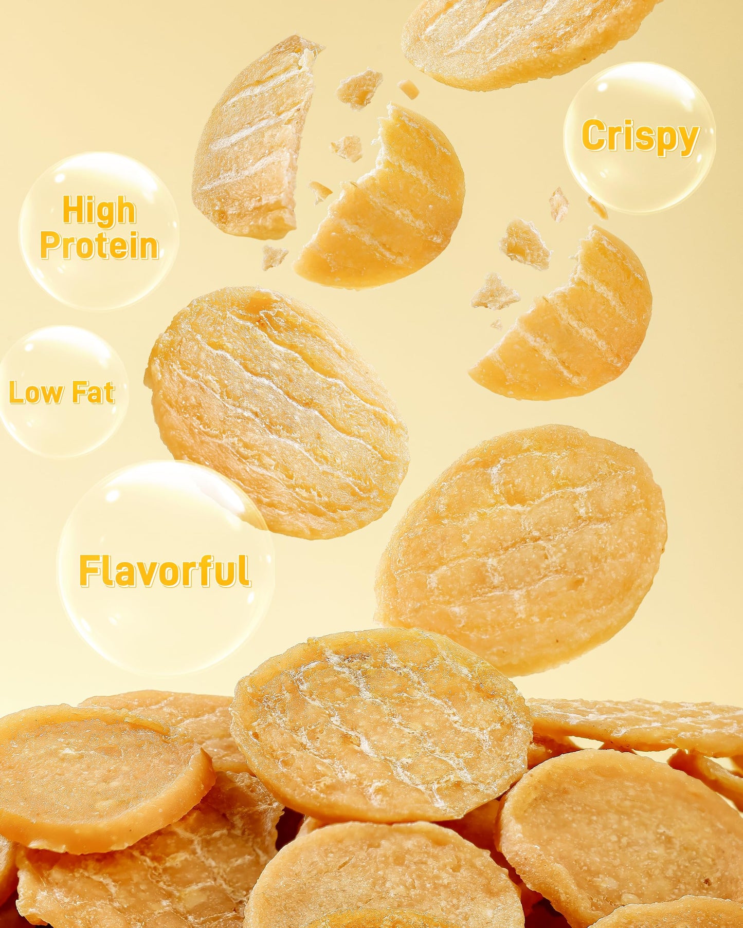 Pawaura Chicken Chips Dog Treats, 10.58 oz Crunchy Training Treats for Dogs, Single Ingredient Dog Treat - Dried Chicken Jerky for All Breedd Dogs, 100% Natural