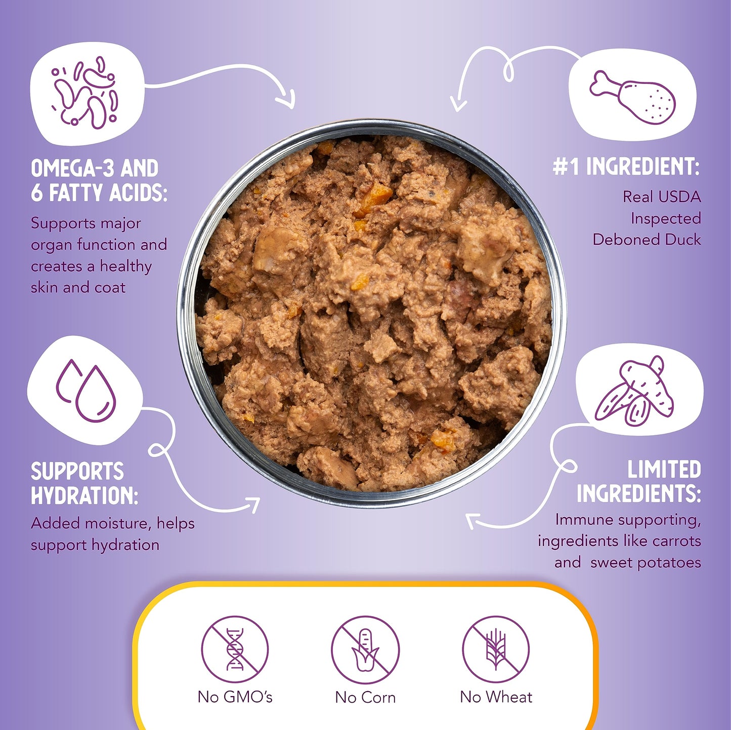 Health Extension Duck Entrée Wet Dog Food Grain-Free, 12.5 oz - Protein-Rich Recipe, Hydration Support, Ideal for Sensitive Stomachs (Case of 12 Cans)