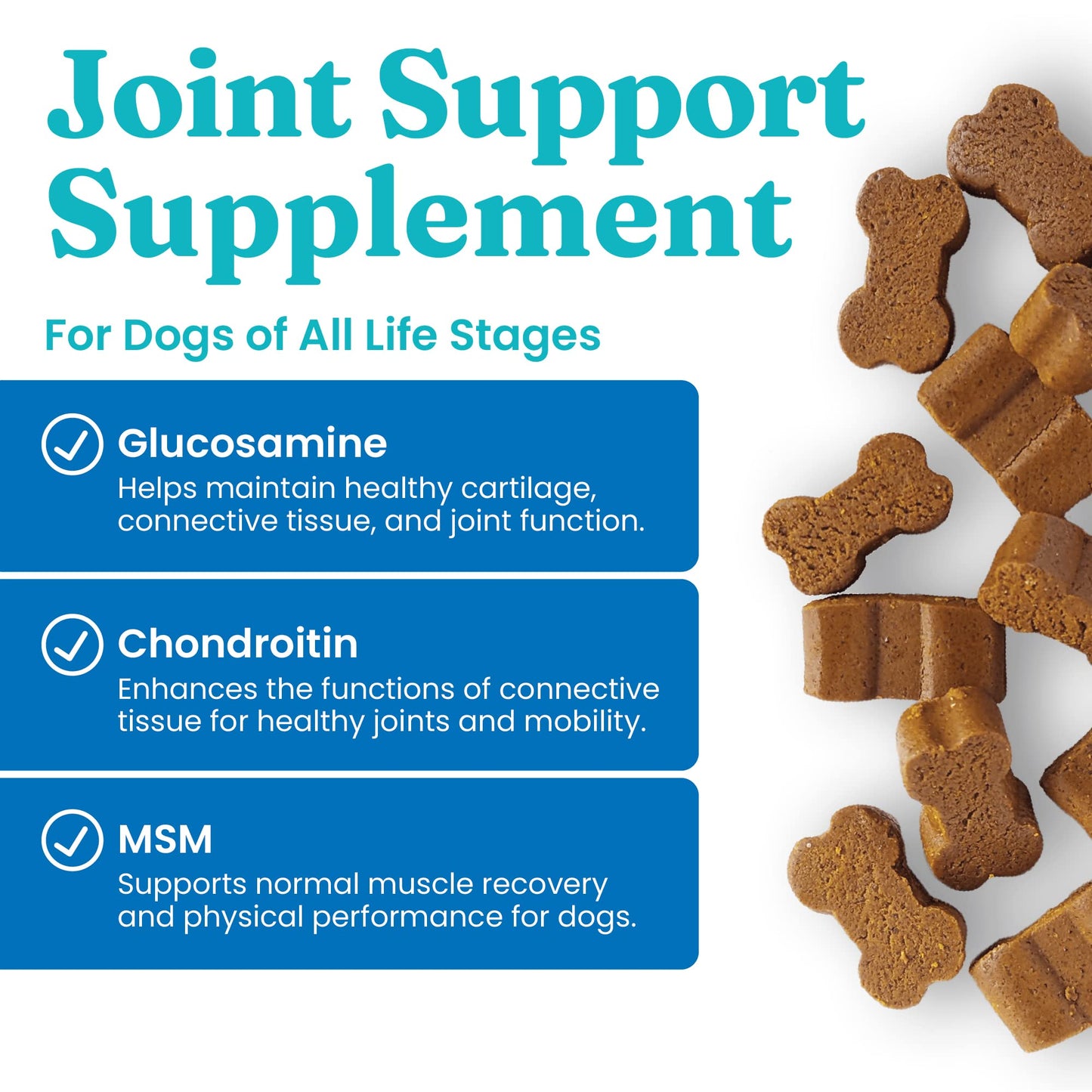 Solid Gold Hip and Joint Supplement for Dogs - Glucosamine Chondroitin MSM for Hip & Joint Pain Relief for Dogs - Puppy, Adult & Senior Dog Supplements for Dog Arthritis Pain Relief & Mobility - 120ct