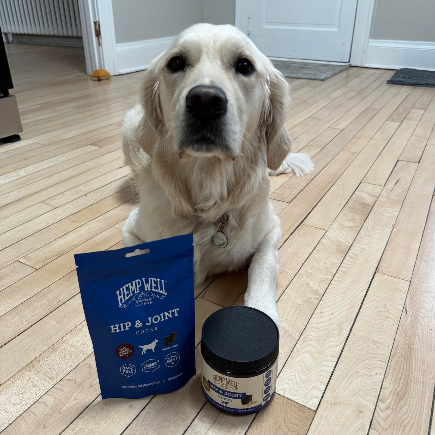 Hemp Well Hip and Joint Soft Chews – Best Joint Supplement for Dogs, Organically Sourced with Hemp, Glucosamine, Chondroitin and Breed Dogs, 30 Count