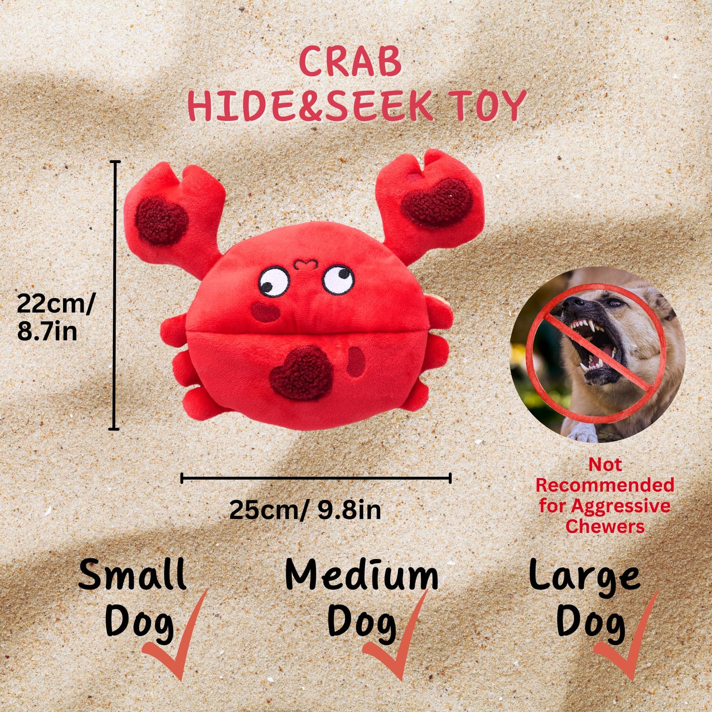 2 Pack Dog Toys for Large Dogs, Squeaky Plush Hide and Seek Teething Chew Toys for Small, Medium Puppy Dogs to Keep Them Busy