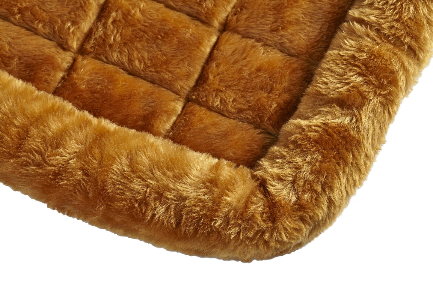 MidWest Homes for Pets QuietTime Dog Bed – Cinnamon Faux Fur Bolster, Ultra-Soft and Machine Washable, Fits 30-Inch Crates and Carriers, for Medium Breed Dogs