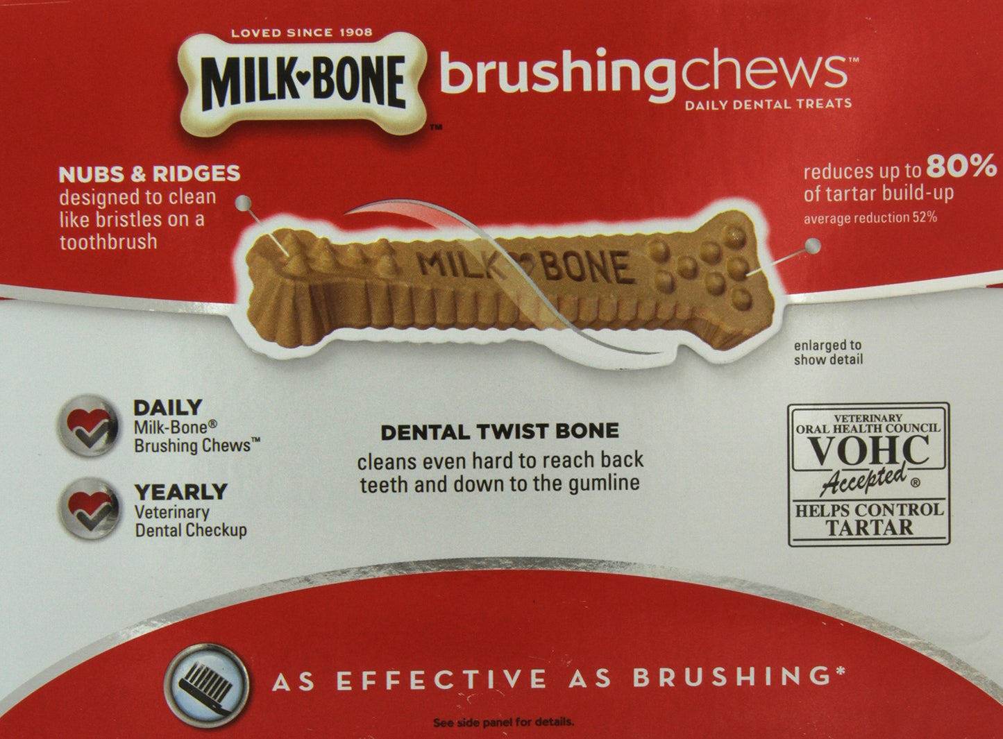 Milk-Bone Brushing Chews Daily Dental Dog Treats, Mini, 56 Count