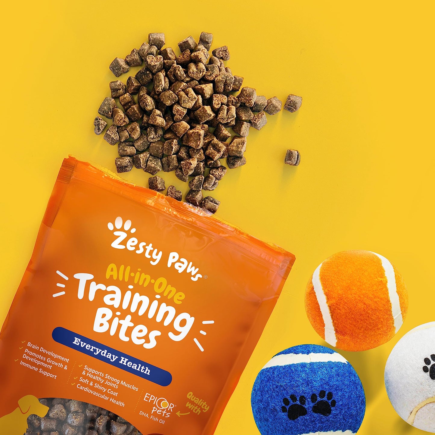 Zesty Paws Training Treats for Dogs & Puppies - Dog Treats for Training - Healthy Dog Chews for Hip, Joint & Muscle Health - for All Breeds and Ages - PB Flavor - 12oz
