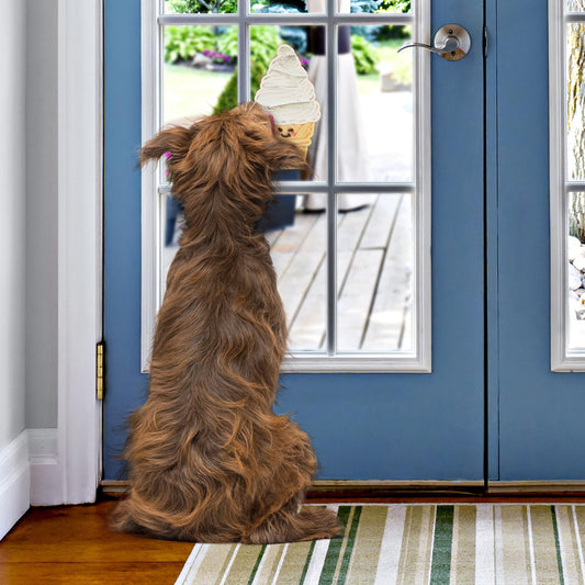 Genuine Fred Distract O Mat, Ice Cream Shaped, Slow Feeder Dog Lick Mat, Non-Slip Distraction Mat for Bathing, Grooming, Reducing Anxiety and Boredom, Perfect for Food, Treats, Yogurt, Peanut Butter