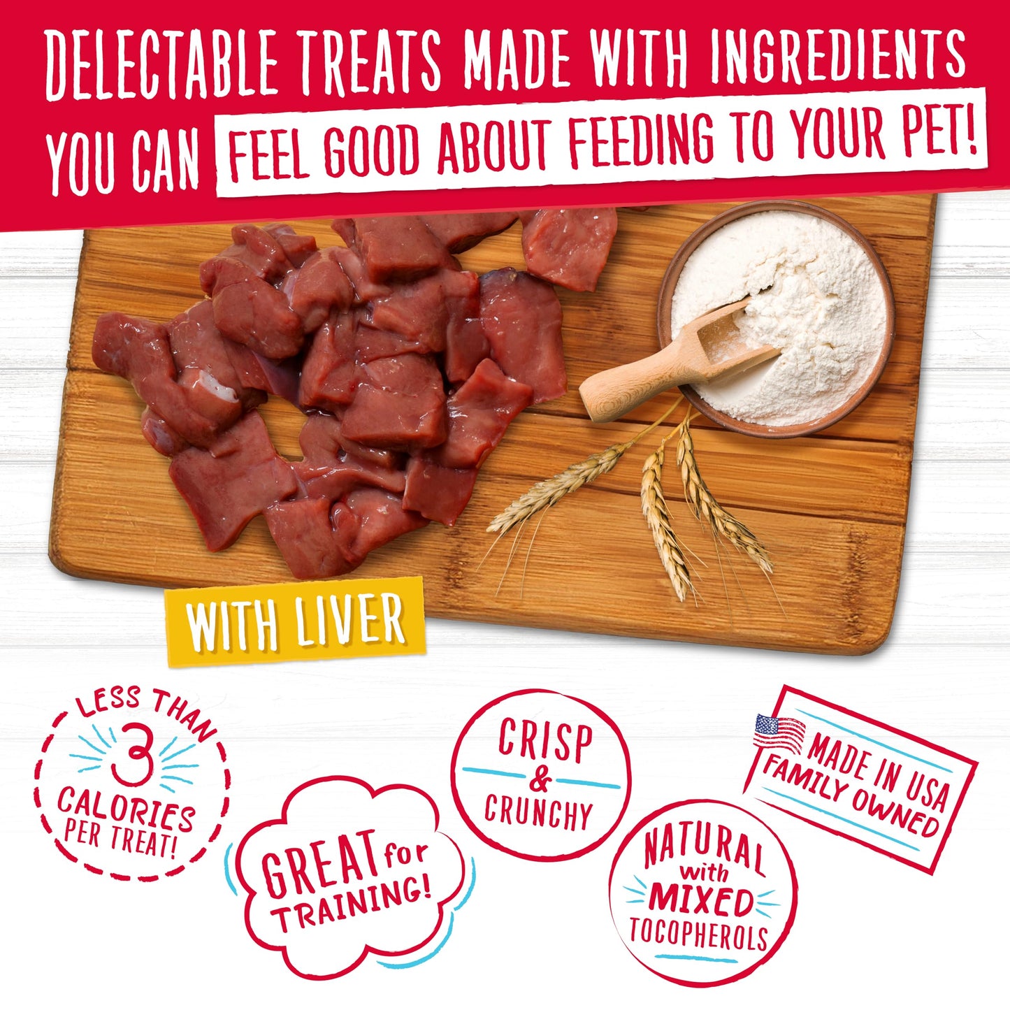 Charlee Bear Original Crunch Dog Treats-Variety Pack, 16oz Bags (5 Different Flavors), Natural Training Treats for Puppies to Adults, Healthy Snacks for Your Small, Medium, or Large Pooch, Made in USA