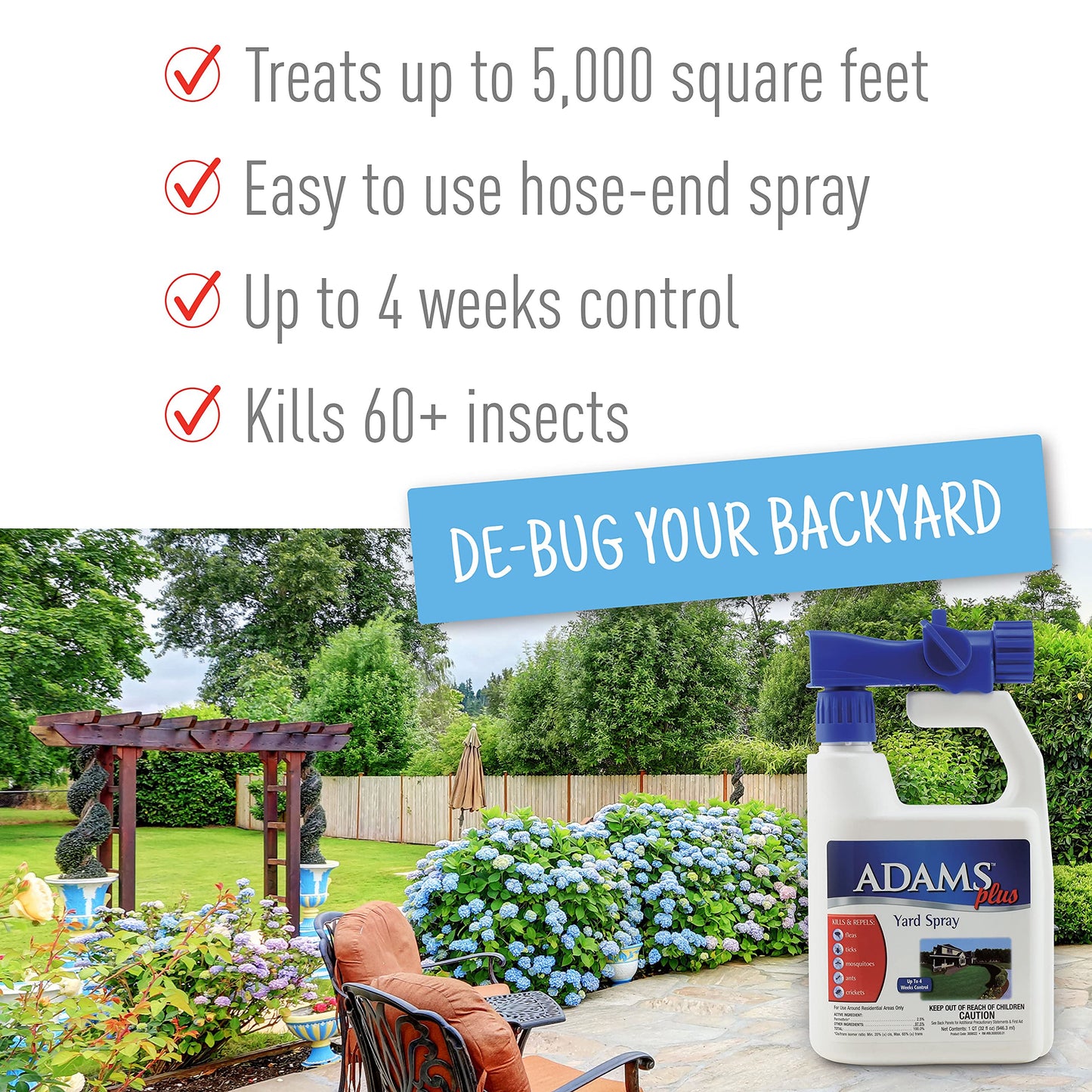 Adams Yard Spray + Shampoo Bundle