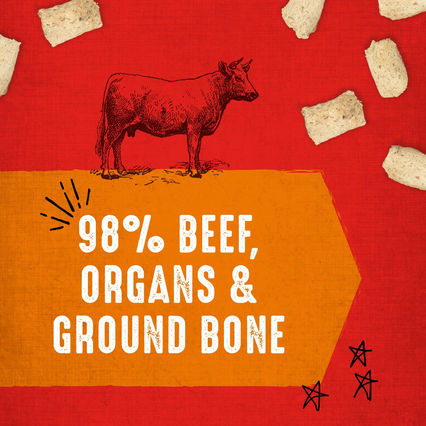 Stella & Chewy's Freeze-Dried Raw Dog Treats - Carnivore Crunch for Training - Natural Limited Ingredient, Grain-Free - Perfect for Picky Eaters - Grass-Fed Beef Recipe - 3.25 oz Bag