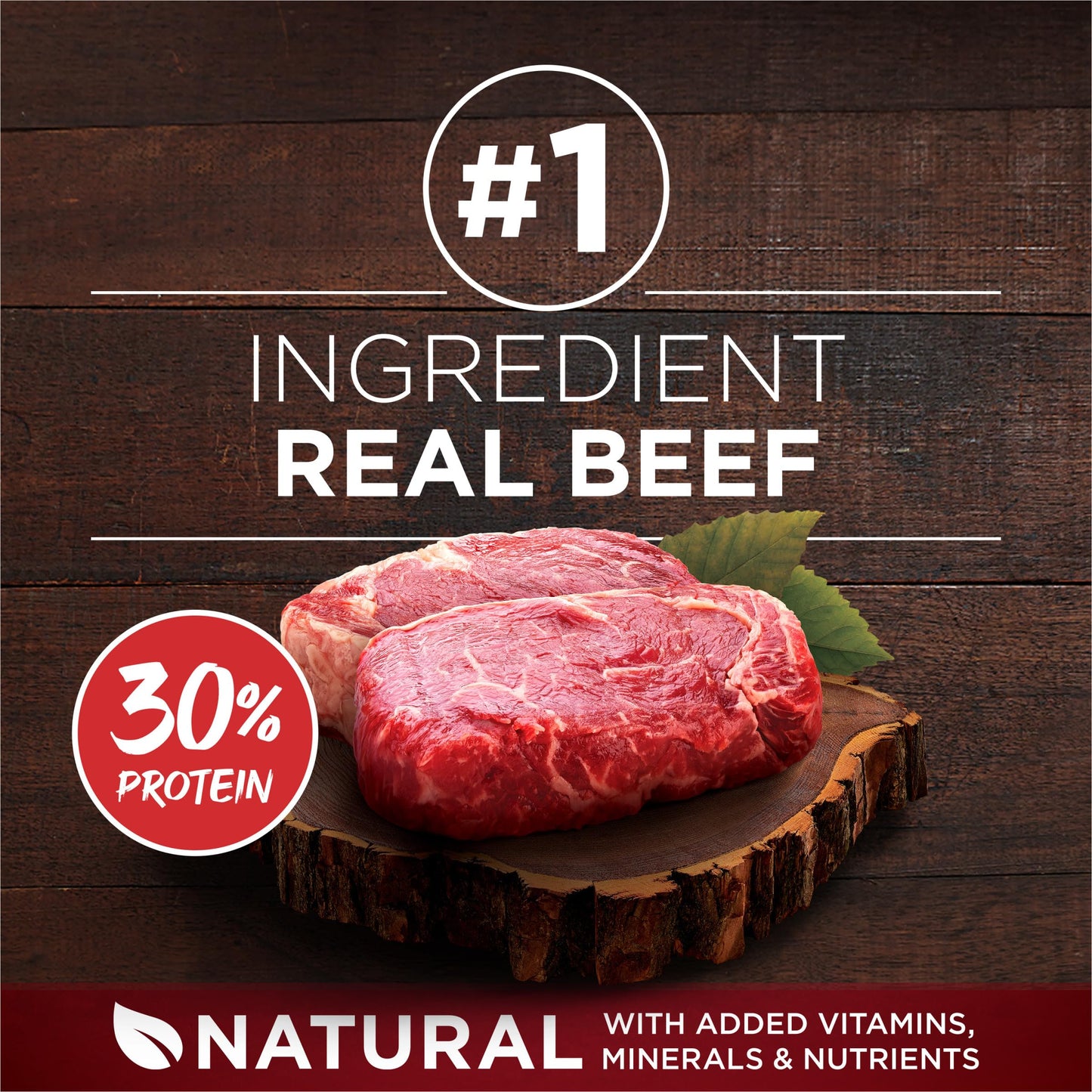 Purina ONE Grain Free Natural High Protein Dry Dog Food Formula True Instinct with Real Beef with Added Vitamins, Minerals and Nutrients - 25 lb. Bag