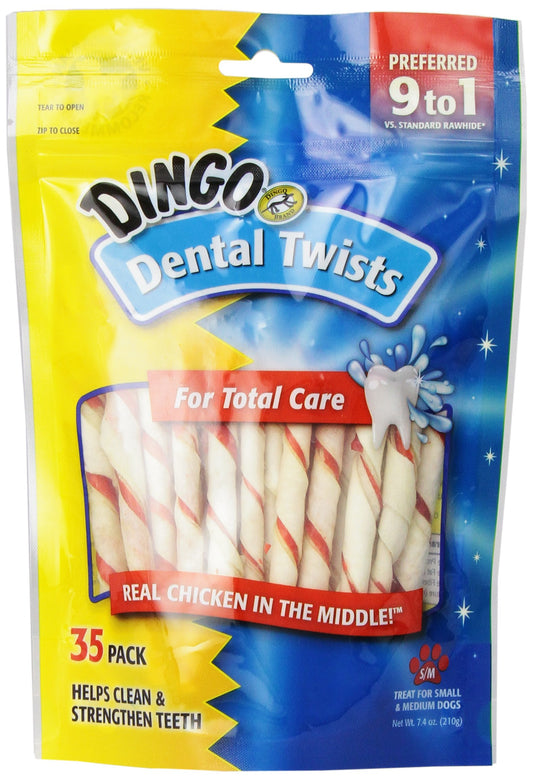 Dingo Dental Twists for Small and Medium Dogs, 35-Count