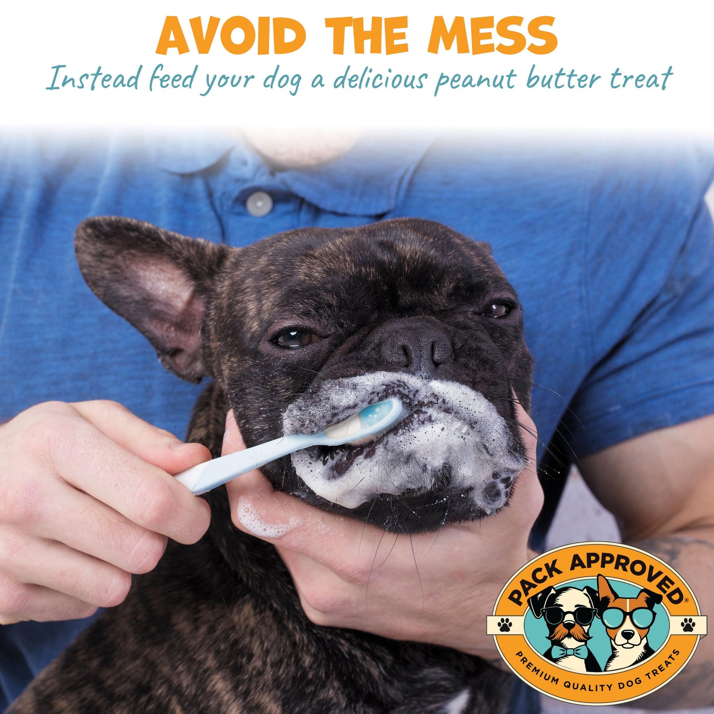Pack Approved Dog Peanut Butter - with Ocean Kelp to Support Oral Care & Act as Dog Plaque and Tartar Remover - Lick Mat Treats for Bad Breath - Dental (8.46oz)