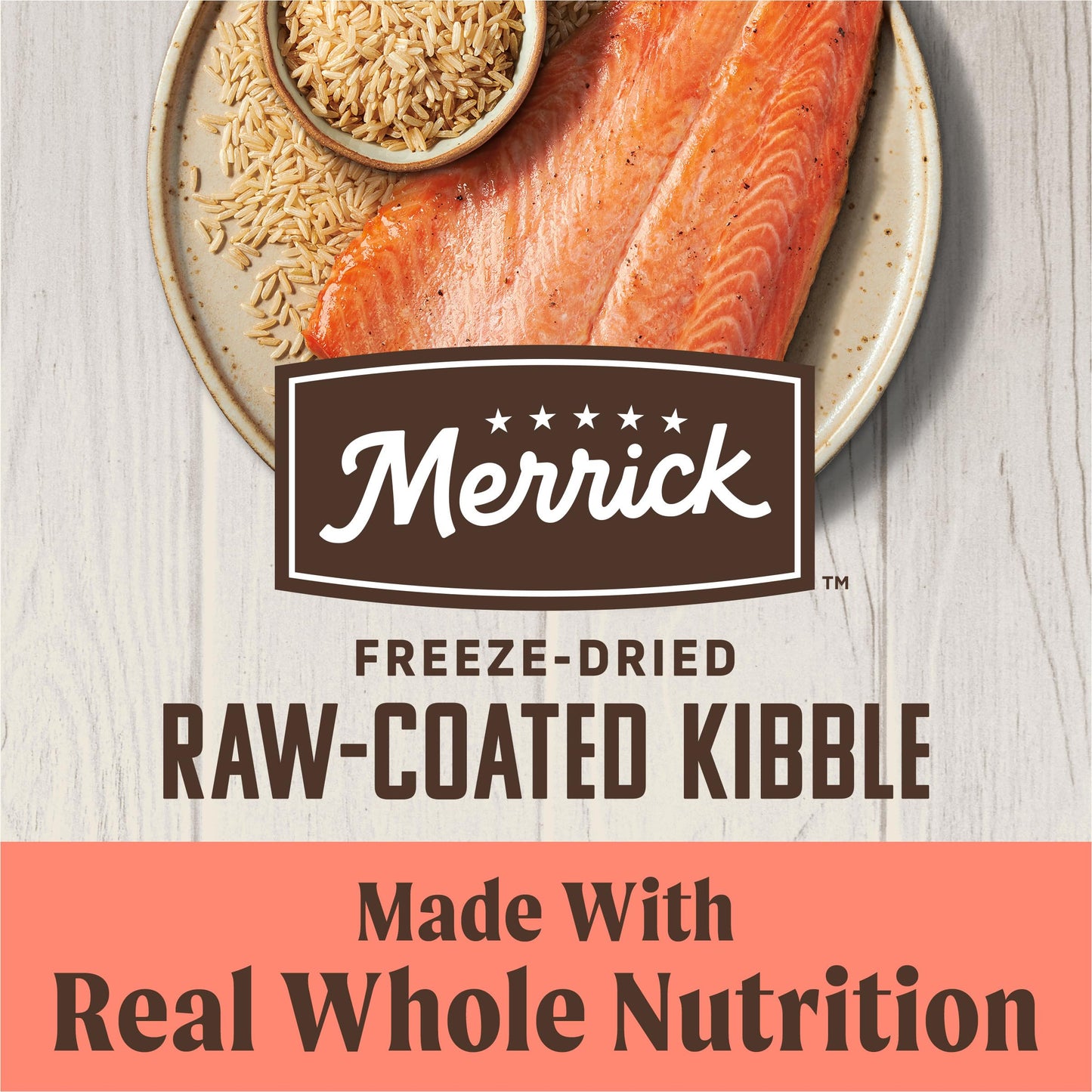 Merrick Healthy Grains Freeze Dried Raw Coated Kibble, Natural High Protein Dog Food, Salmon and Brown Rice - 10.0 lb. Bag