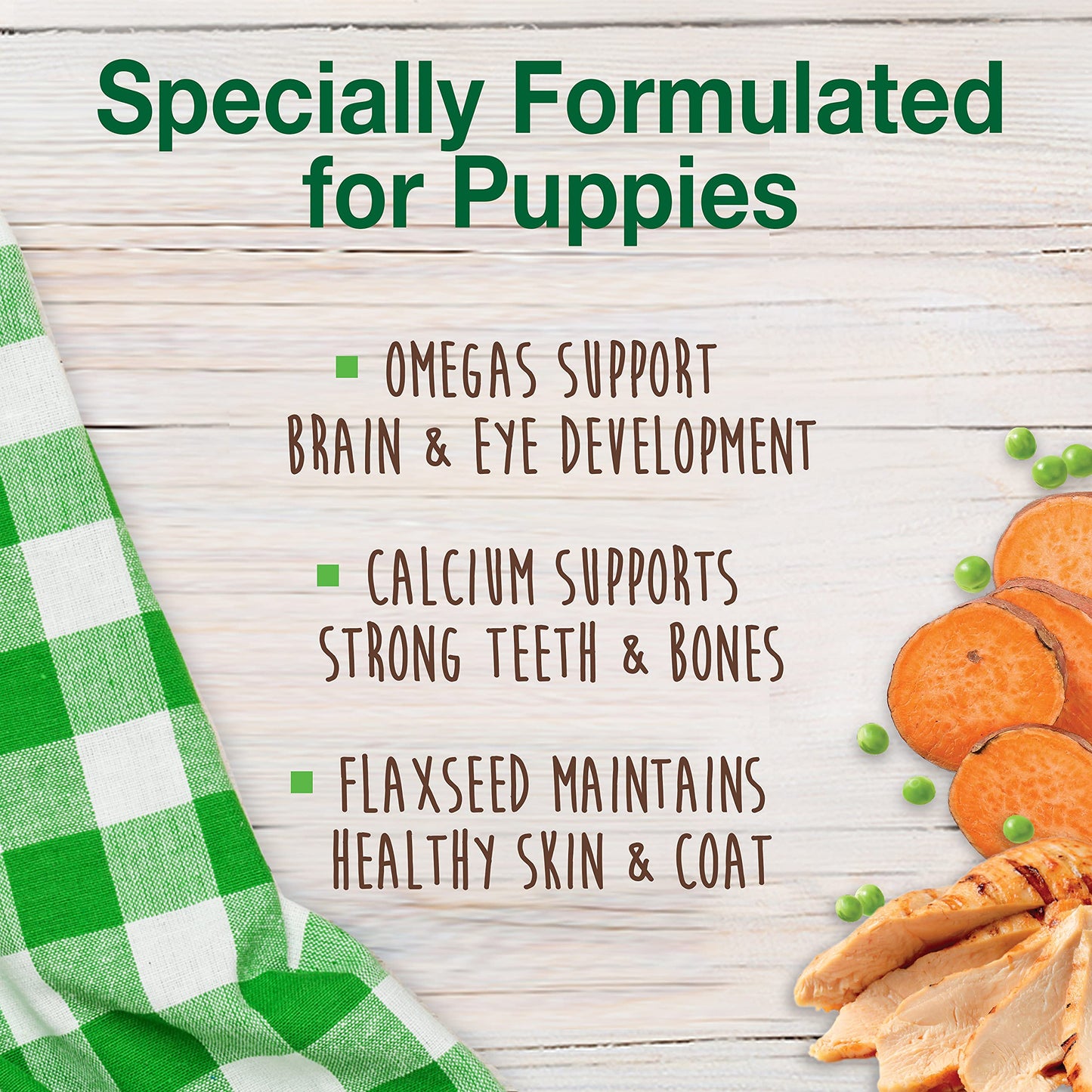 Nylabone Healthy Edibles Natural Puppy Chews Long Lasting Treats for Puppies, Turkey & Sweet Potato Flavor, X-Small/Petite (8 Count)
