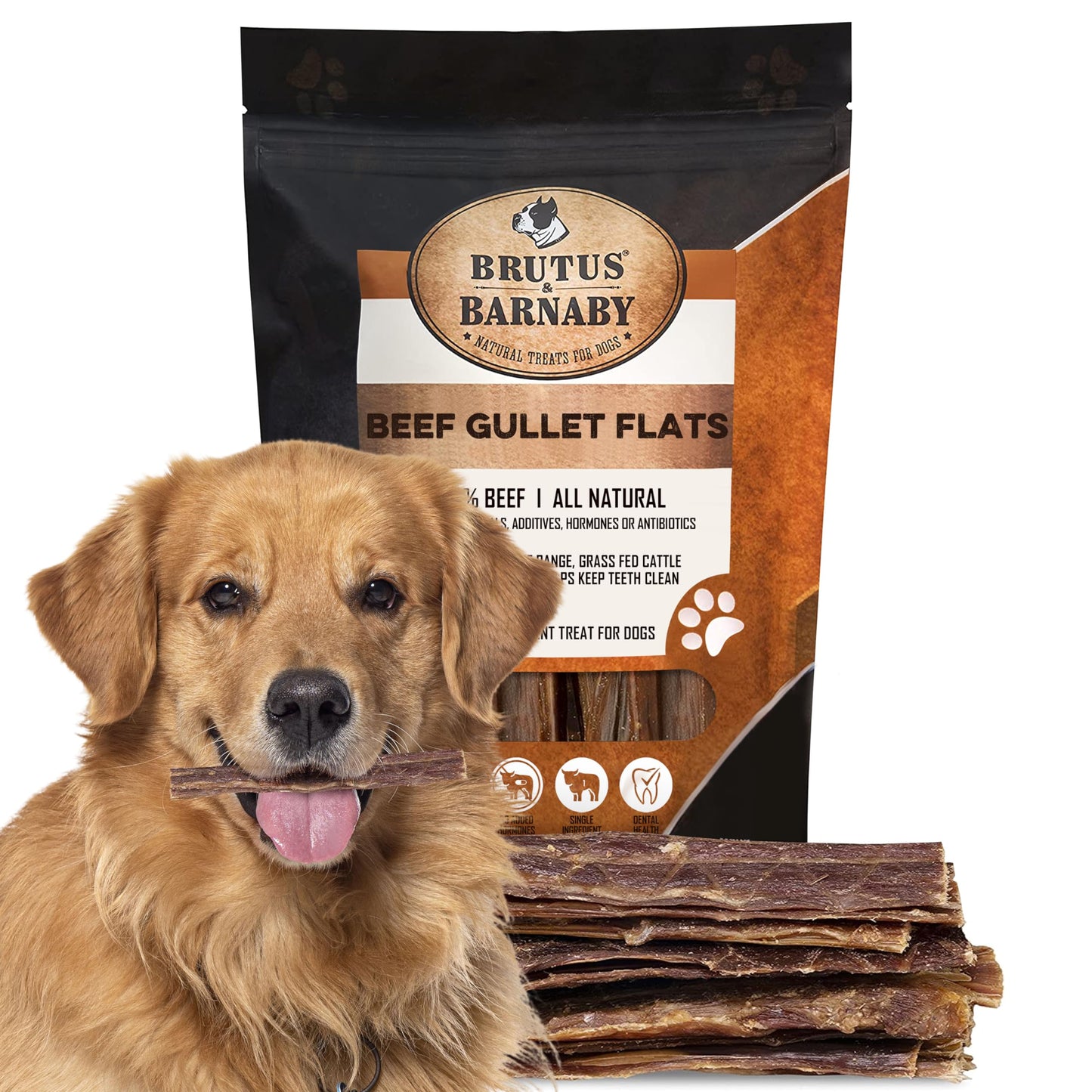 Beef Jerky For Dogs, All Natural Single Ingredient Beef Esophagus Chews, Healthy Beef Flat Gullet Strips, Naturally Occurring Glucosamine & Chondroitin Helps Joint Function, Great For Any Dog Size