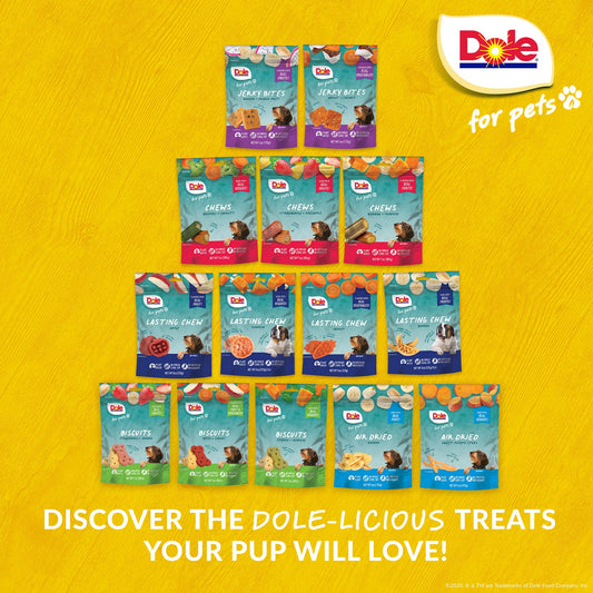 Dole for Pets Freshly Fetched Lasting Chew, Carrot Flavor Dog Treats, Small Breed, 8oz, 10ct | Flavored with Real Veggies, No Wheat, Corn, Soy, Artificial Flavors, Colors, or Preservatives