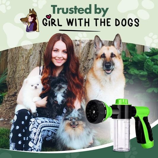 Girl With the Dogs Pure Fur! Sensitive Skin Pet Grooming Bundle - Made in USA - Dog Shampoo & Conditioner (1 Gal Each) + Sprayer Nozzle