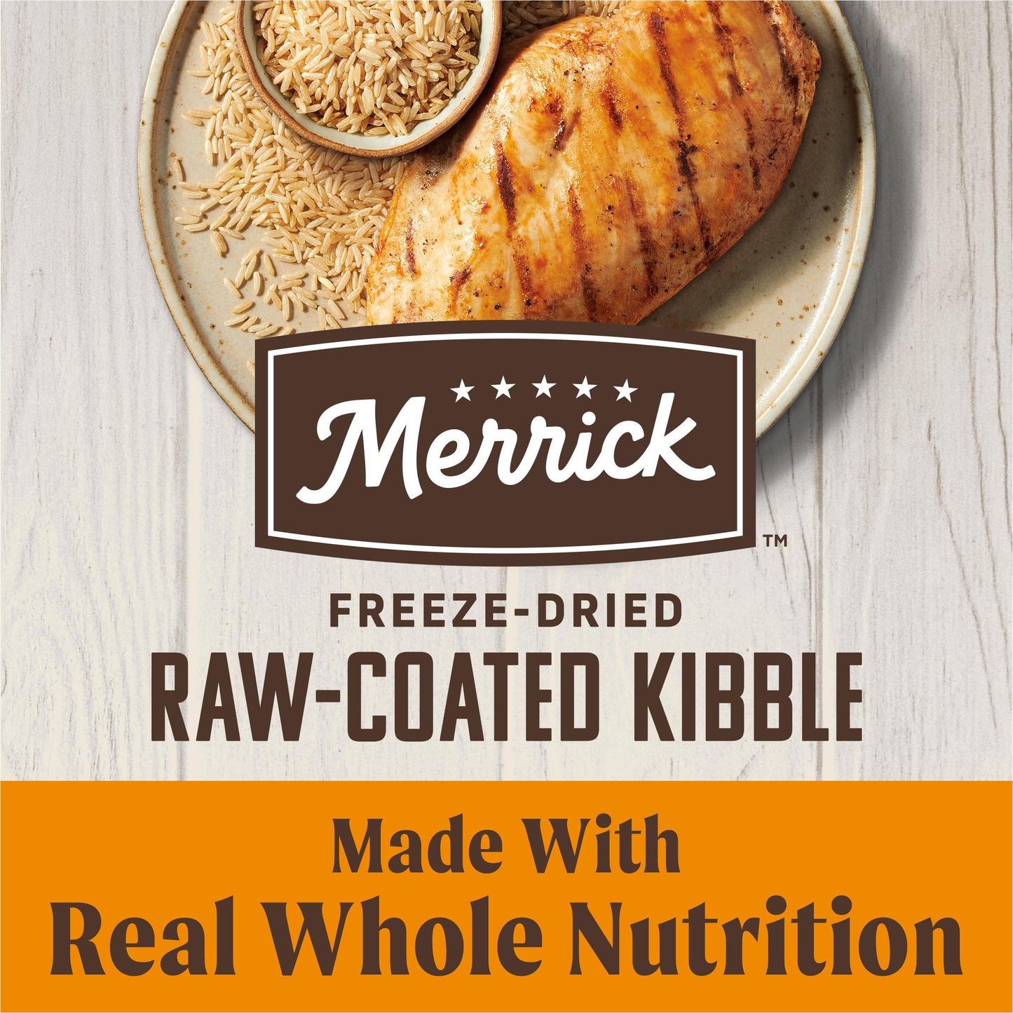 Merrick Healthy Grains Freeze Dried Raw Coated Kibble, Natural High Protein Dog Food, Chicken and Brown Rice - 10.0 lb. Bag