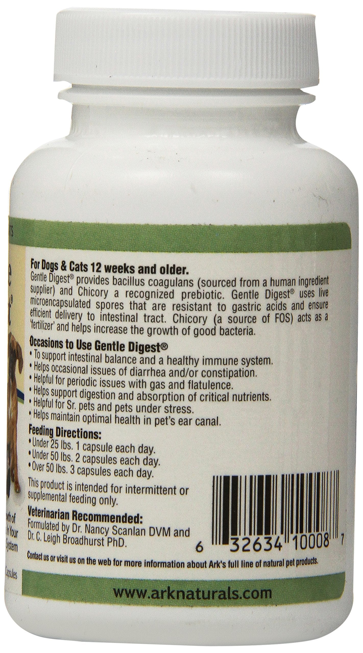 Ark Naturals Gentle Digest, A Probiotic for All Pets, Capsules - 60 Each