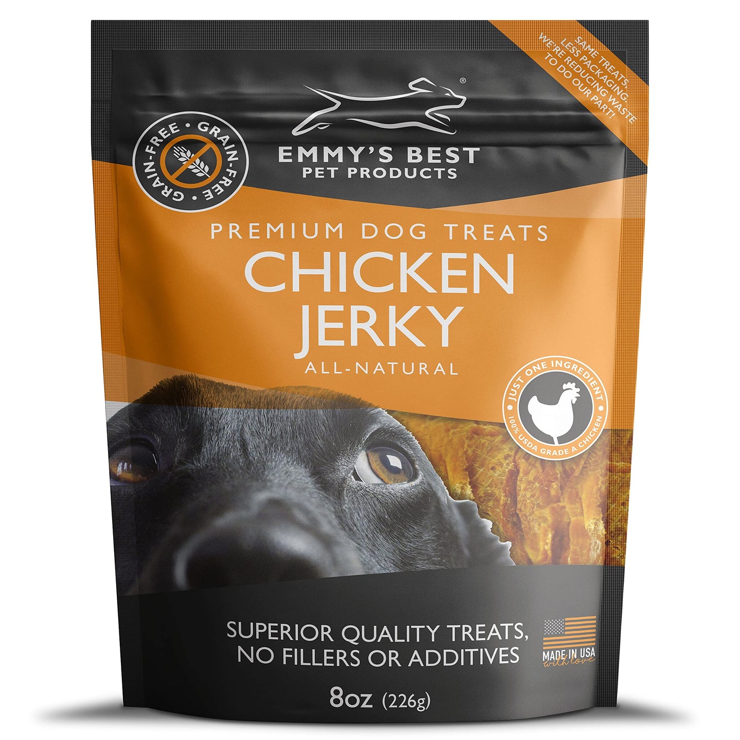 Emmy's Best EBPP Chicken Jerky Dog Treats Made in USA - 100% Natural Jerky Treats Made with Real Chicken - Grilled Chicken Strips for Medium Dogs, Large and Small Dogs