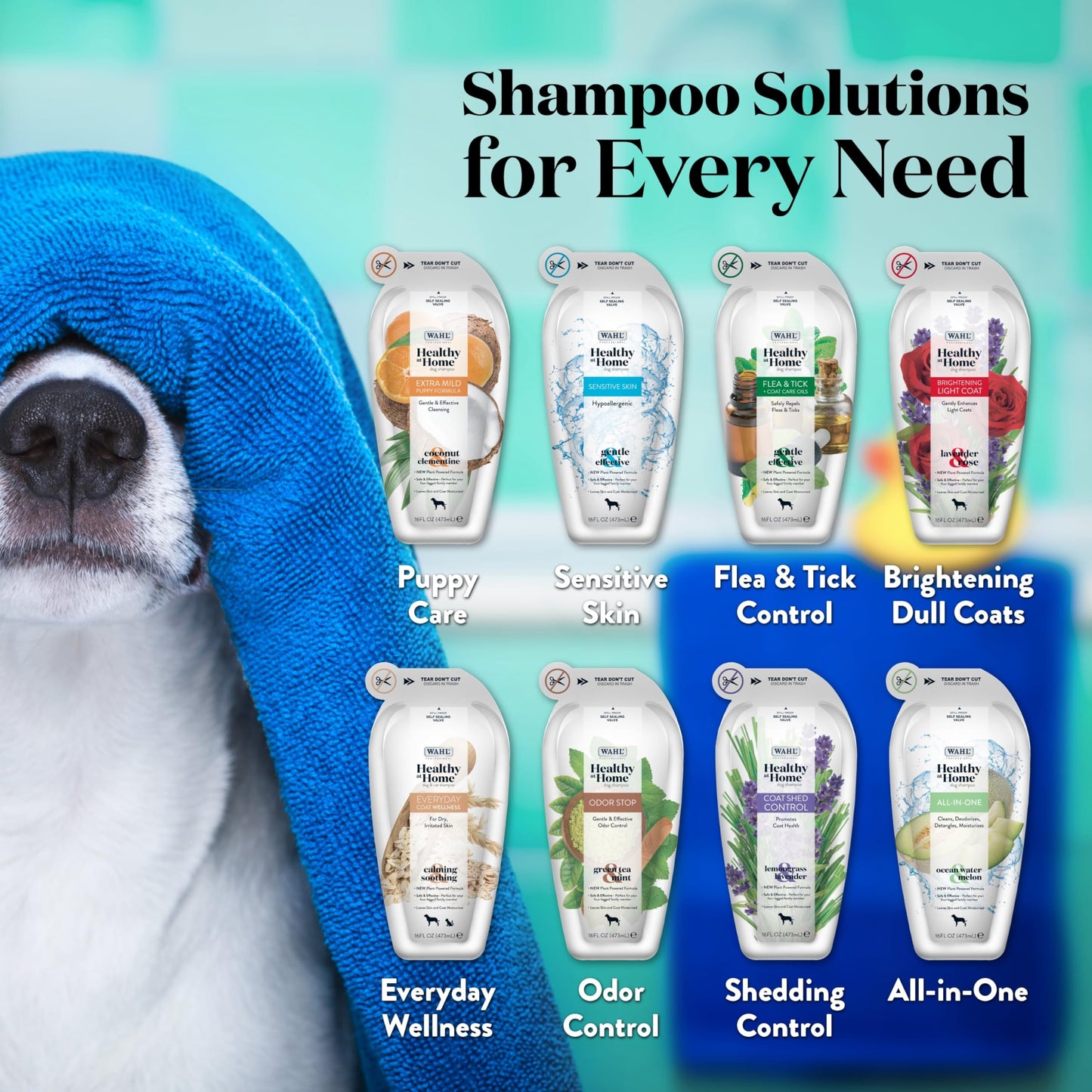 Wahl Professional Animal Healthy at Home Dog Shampoo - Plant Powered Grooming Shampoo - Sensitive Skin