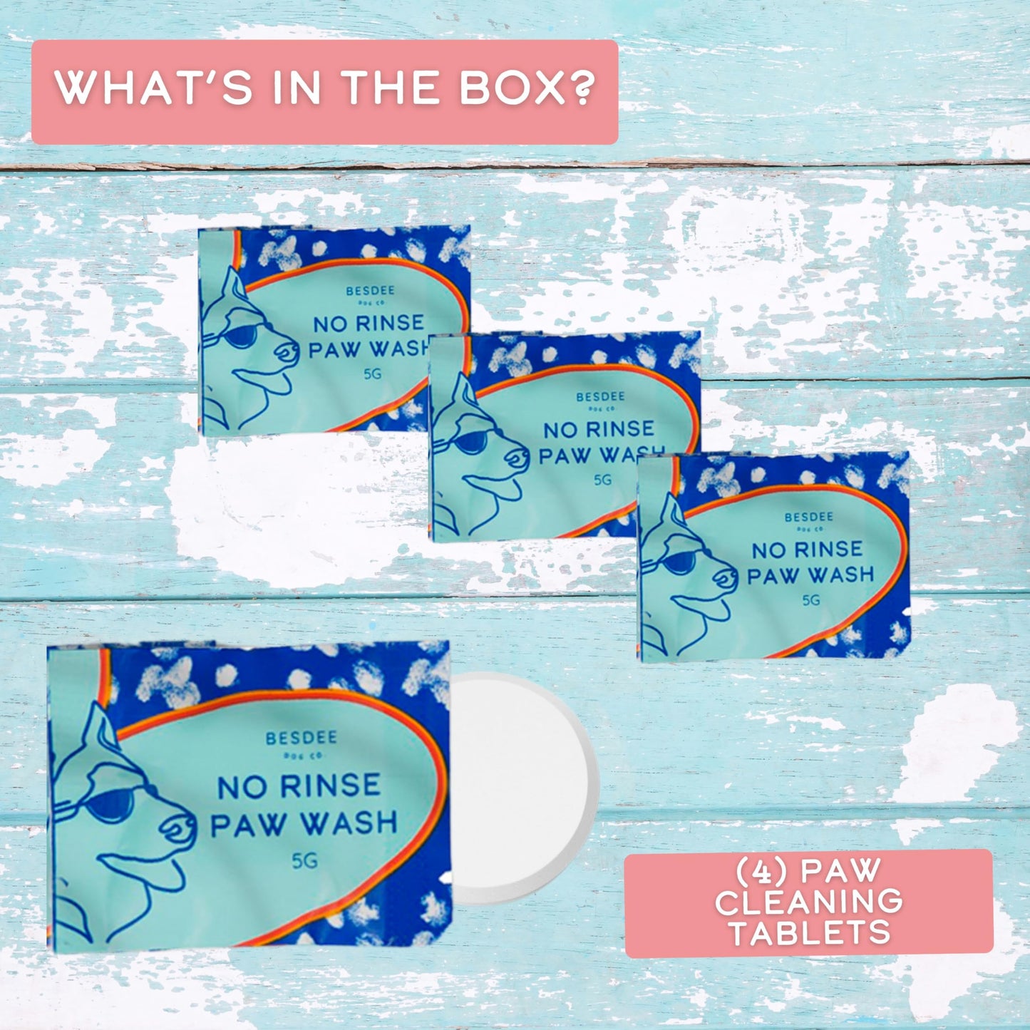 Dog Paw Cleaner Refill Tablets. 4 Natural No-Rinse Tablets Make 4 Bottles. Eco-Conscious Refills for Foaming Paw Wash. Hypoallergenic, Safe & Gentle for Daily Use. 200+ Washes.