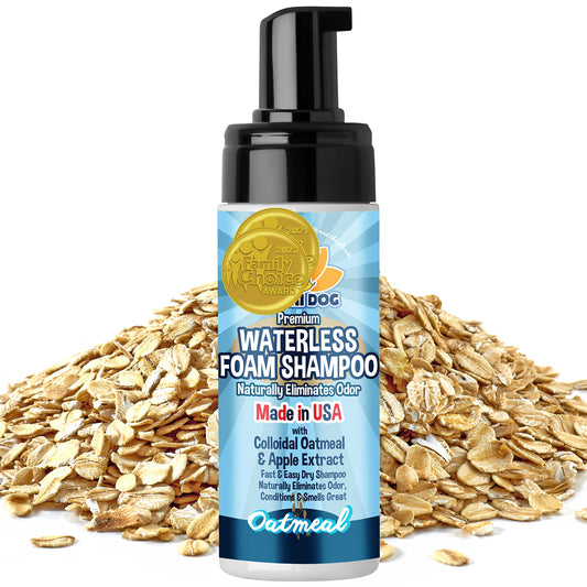 Bodhi Dog Waterless Foaming Shampoo - Dry Shampoo for Bathless Cleaning, No Rinse Required - Natural, Gentle Cleaner for Sensitive Skin - Made in USA (8 Fl Oz)