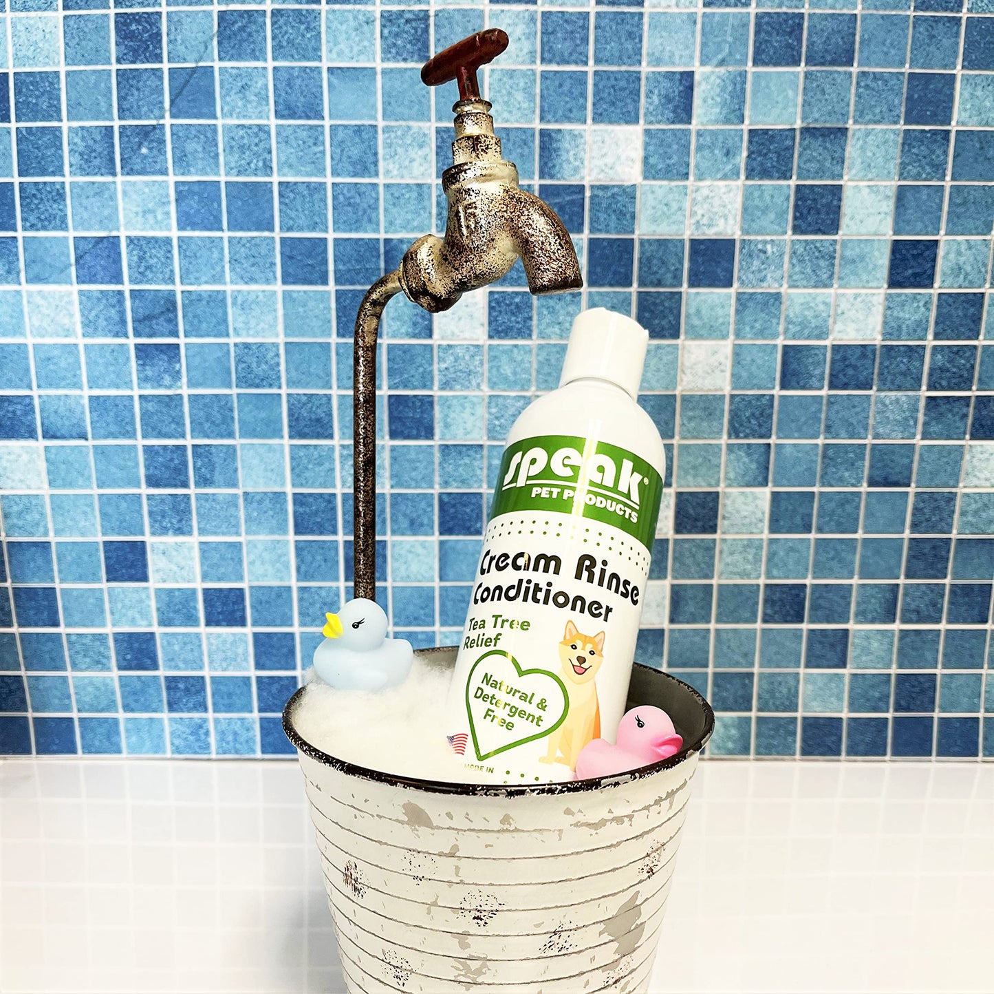 Speak Pet Products Dog Natural Cream Rinse Conditioner, Tea Tree, 17oz